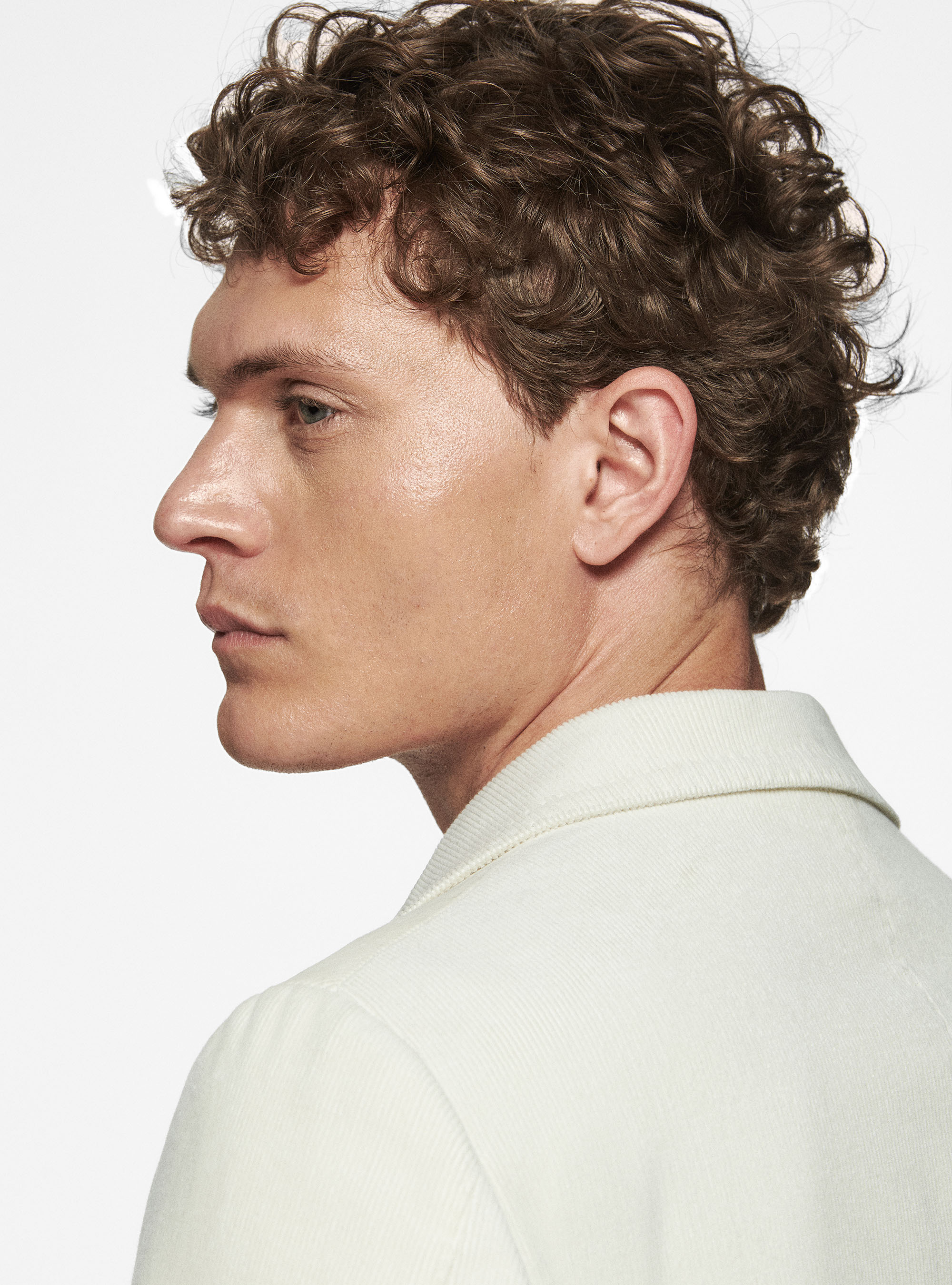 Giacca doppiopetto in velluto di Duca Visconti di Modrone, PANNA