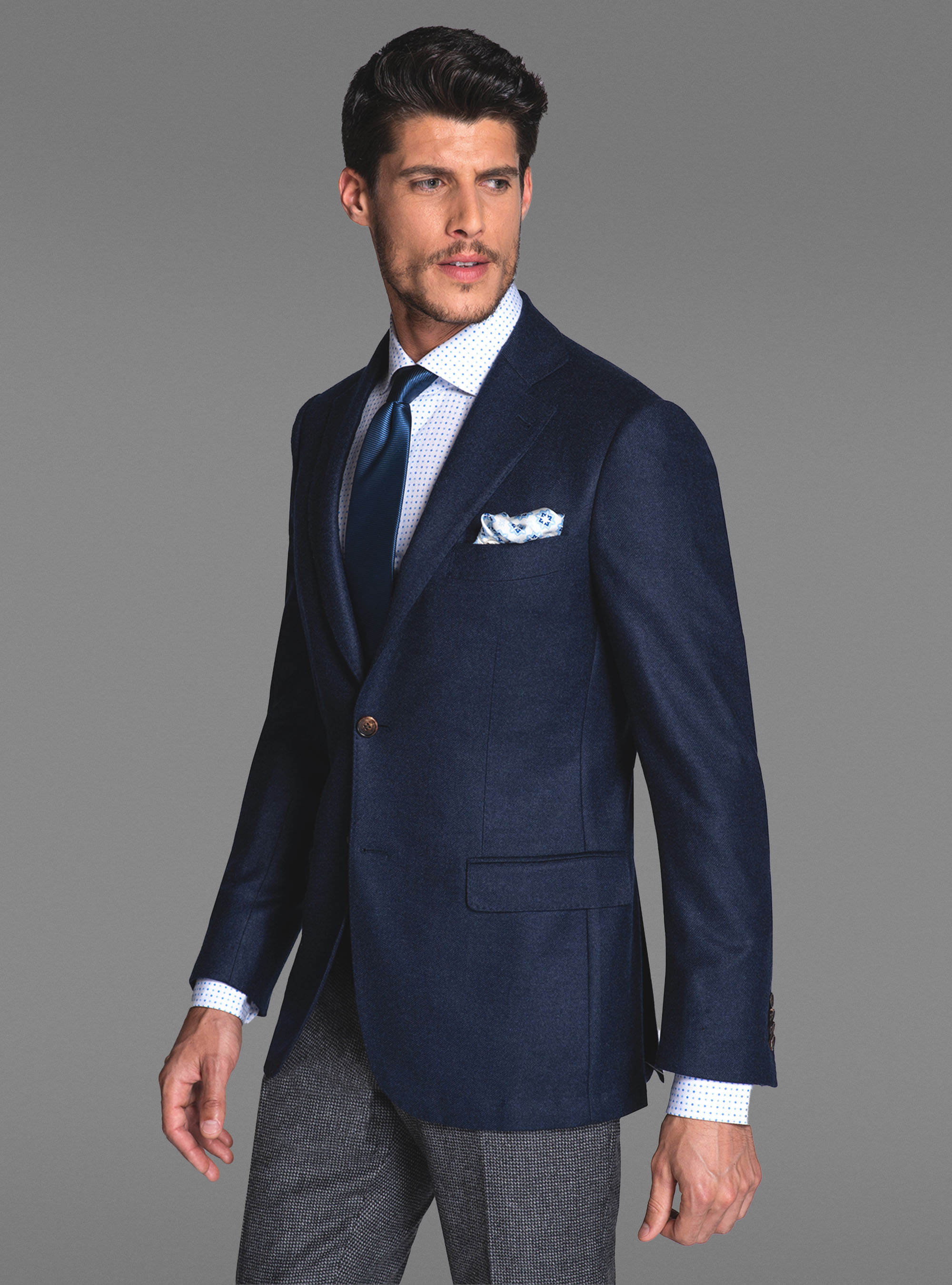 Giacca monopetto 100% cashmere, BASALTO