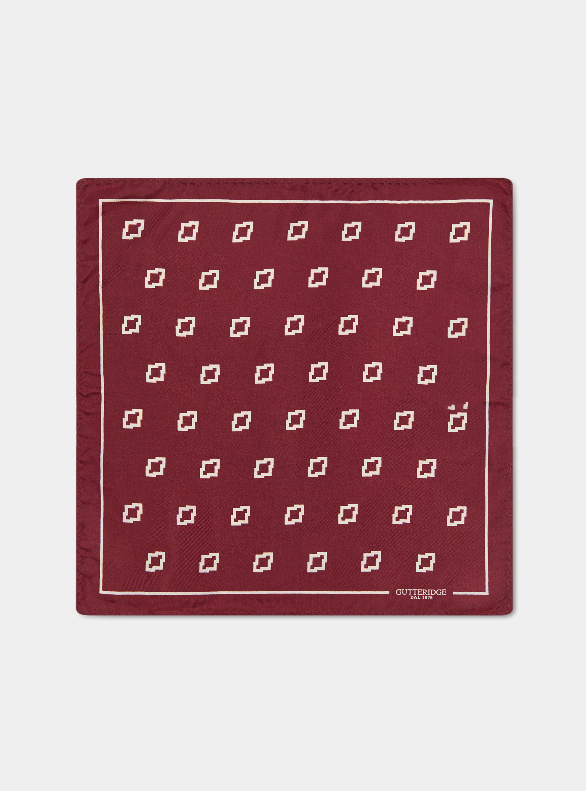 Pochette etnica in seta stampata, BORDEAUX