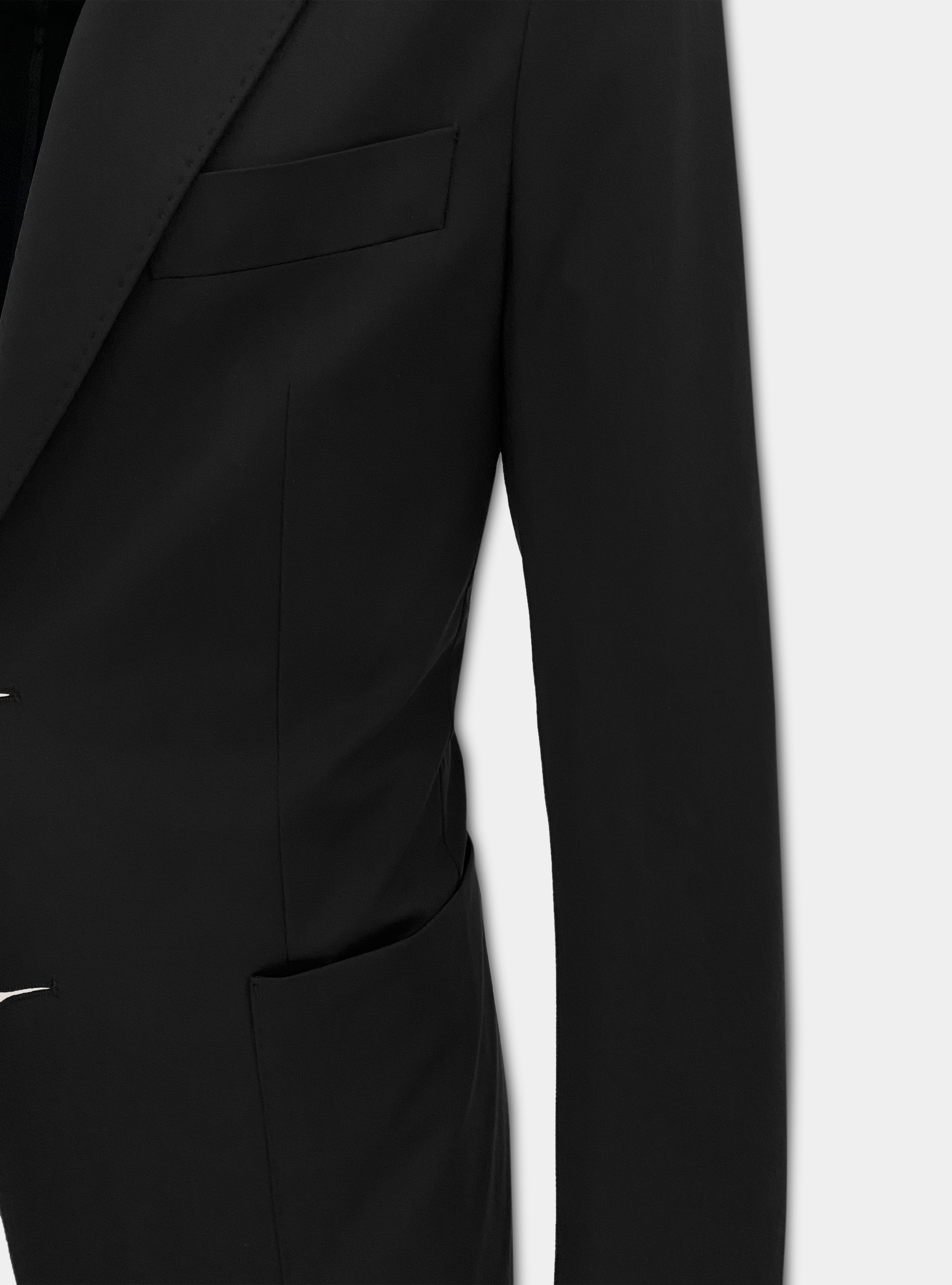 Chaqueta de tela t&eacute;cnica de viaje, NEGRO