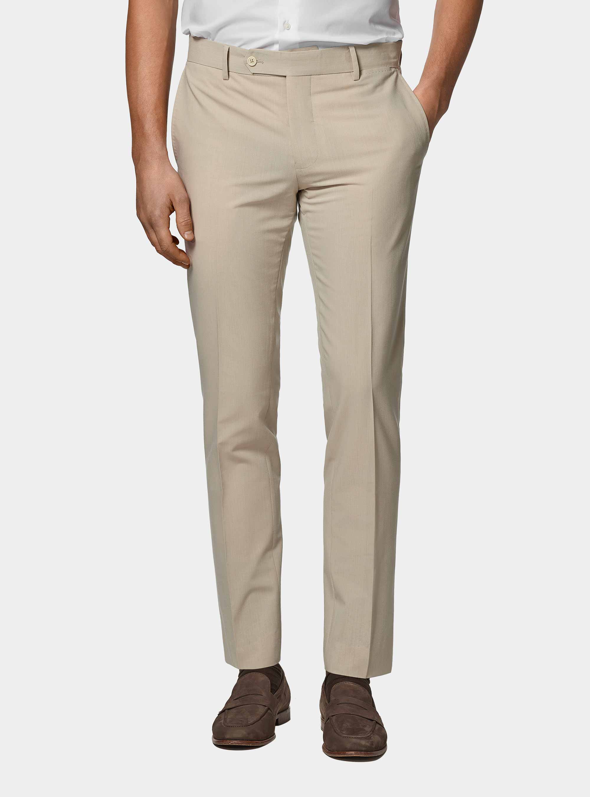 Pantaloni da abito slim fit, ECRU