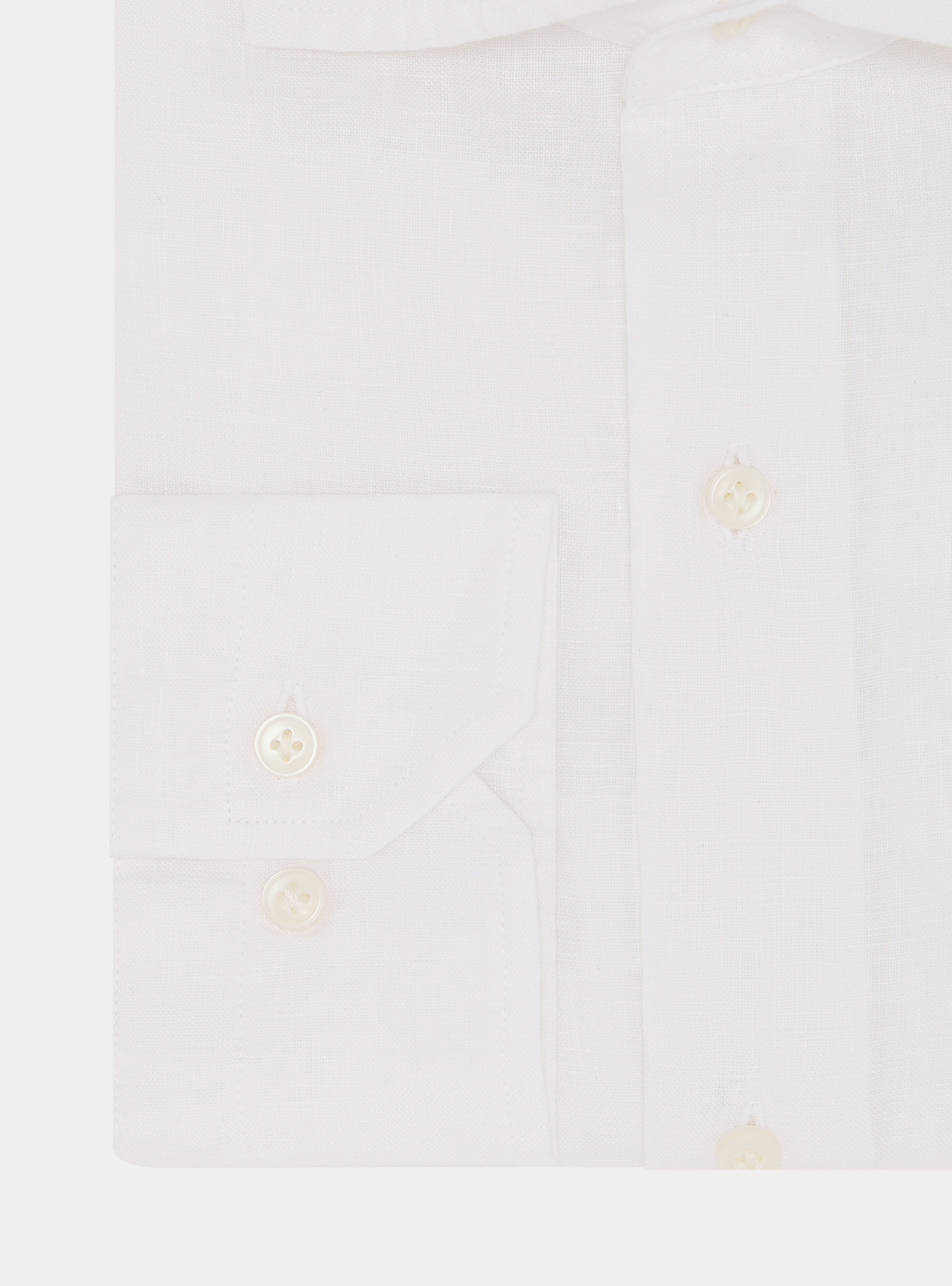 Camisa de lino puro, BLANCO