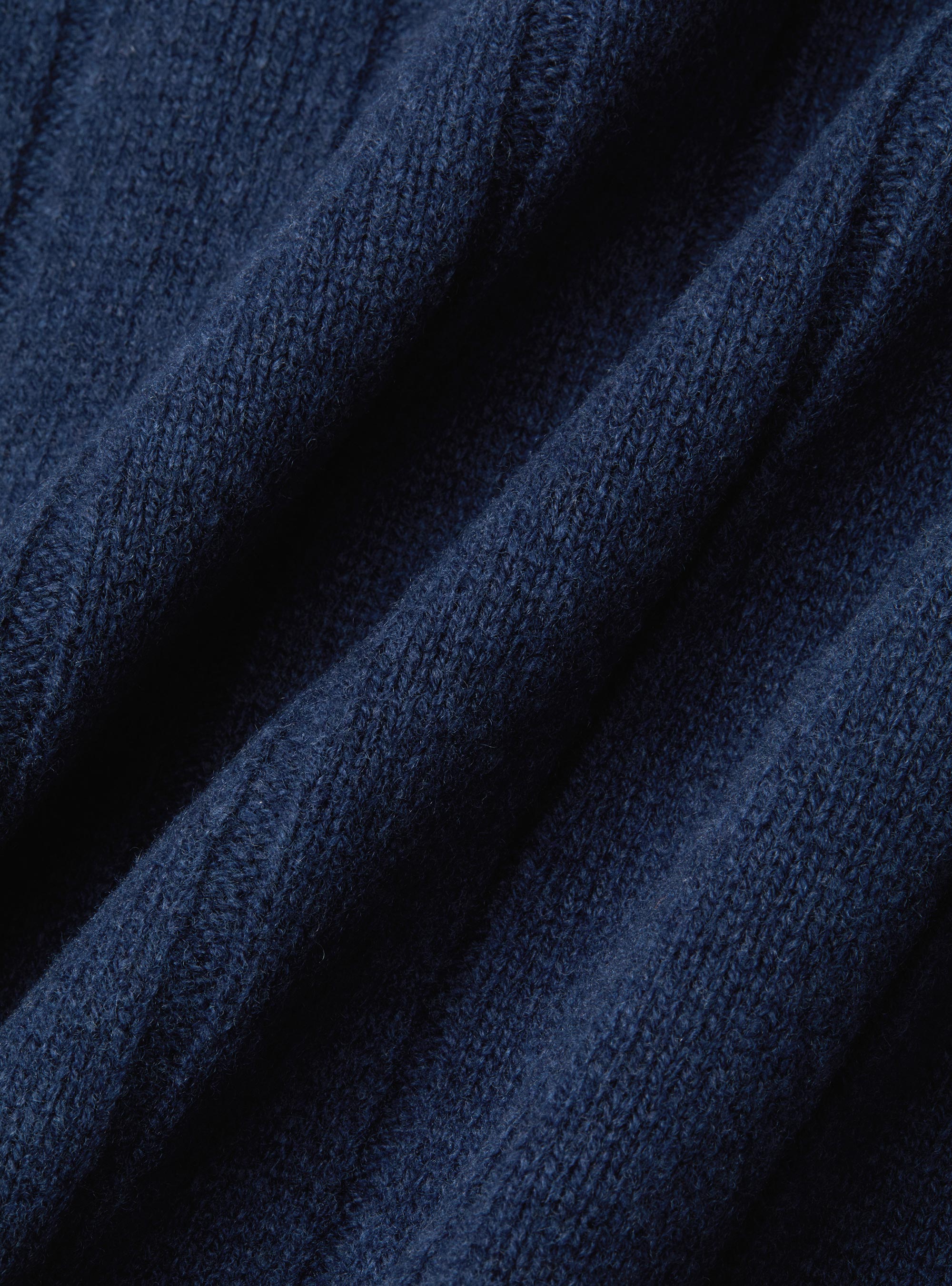 Full-Zip Pullover aus Wolle-Kaschmir mit Flachrippe, INCHIOSTRO 0232C