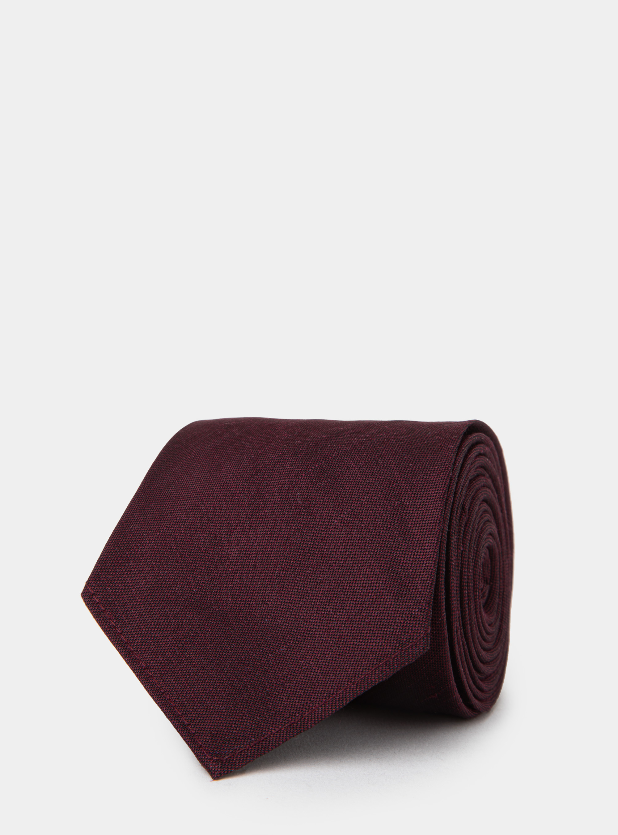 Silk and linen tie, BORDEAUX
