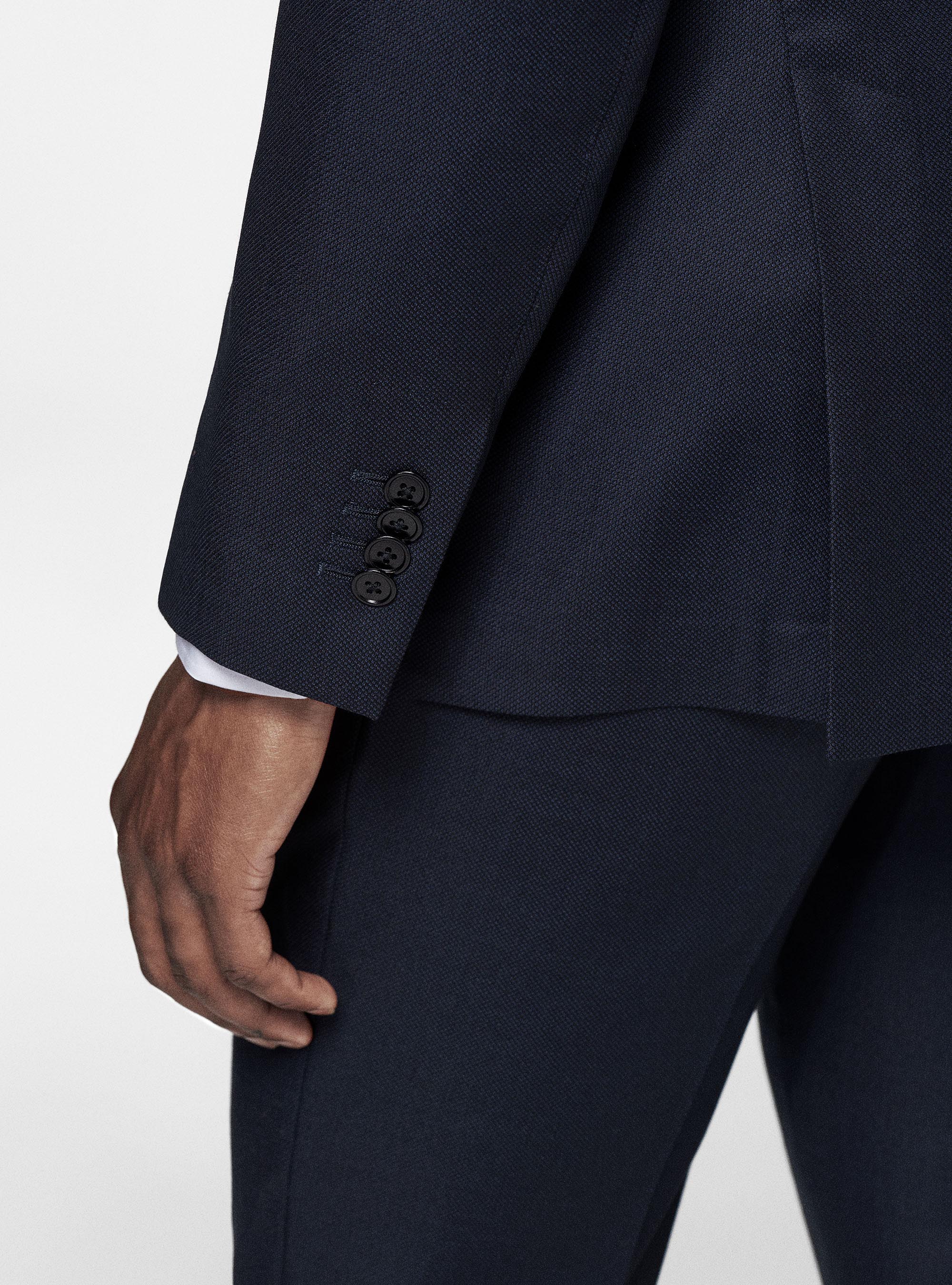 Pure wool partridge eye blazer, NAVY BLUE