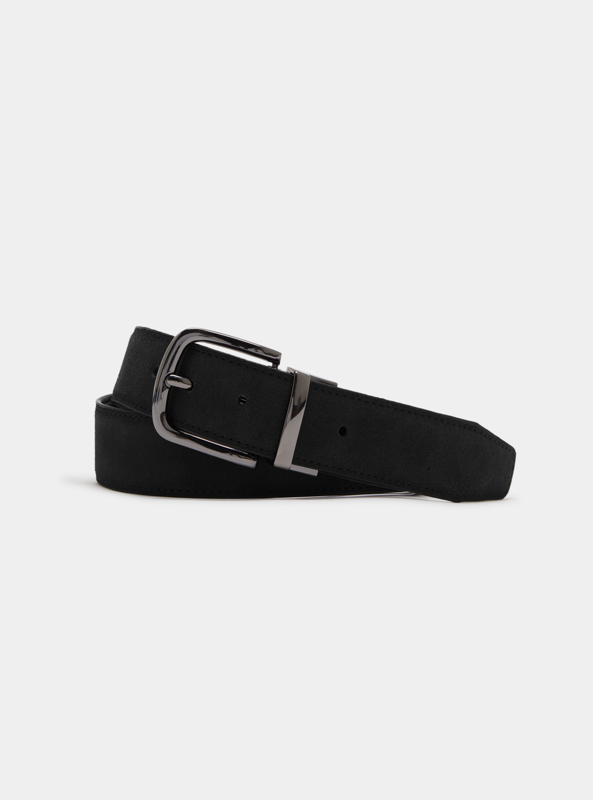 Gutteridge - Cintura in suede reversibile, Unisex, Nero, Taglia: 115