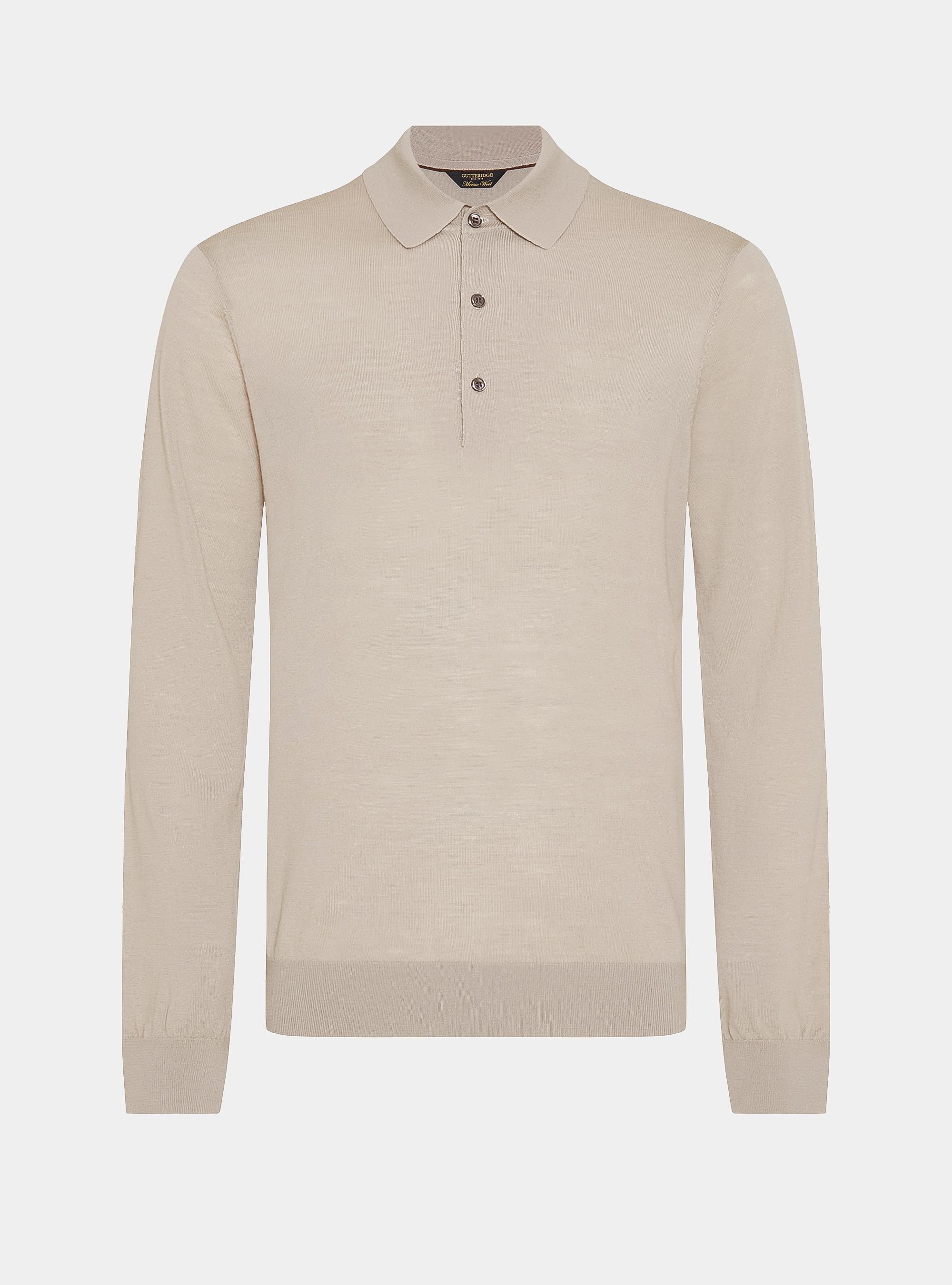 Polo de lana merina extrafina, ARENA