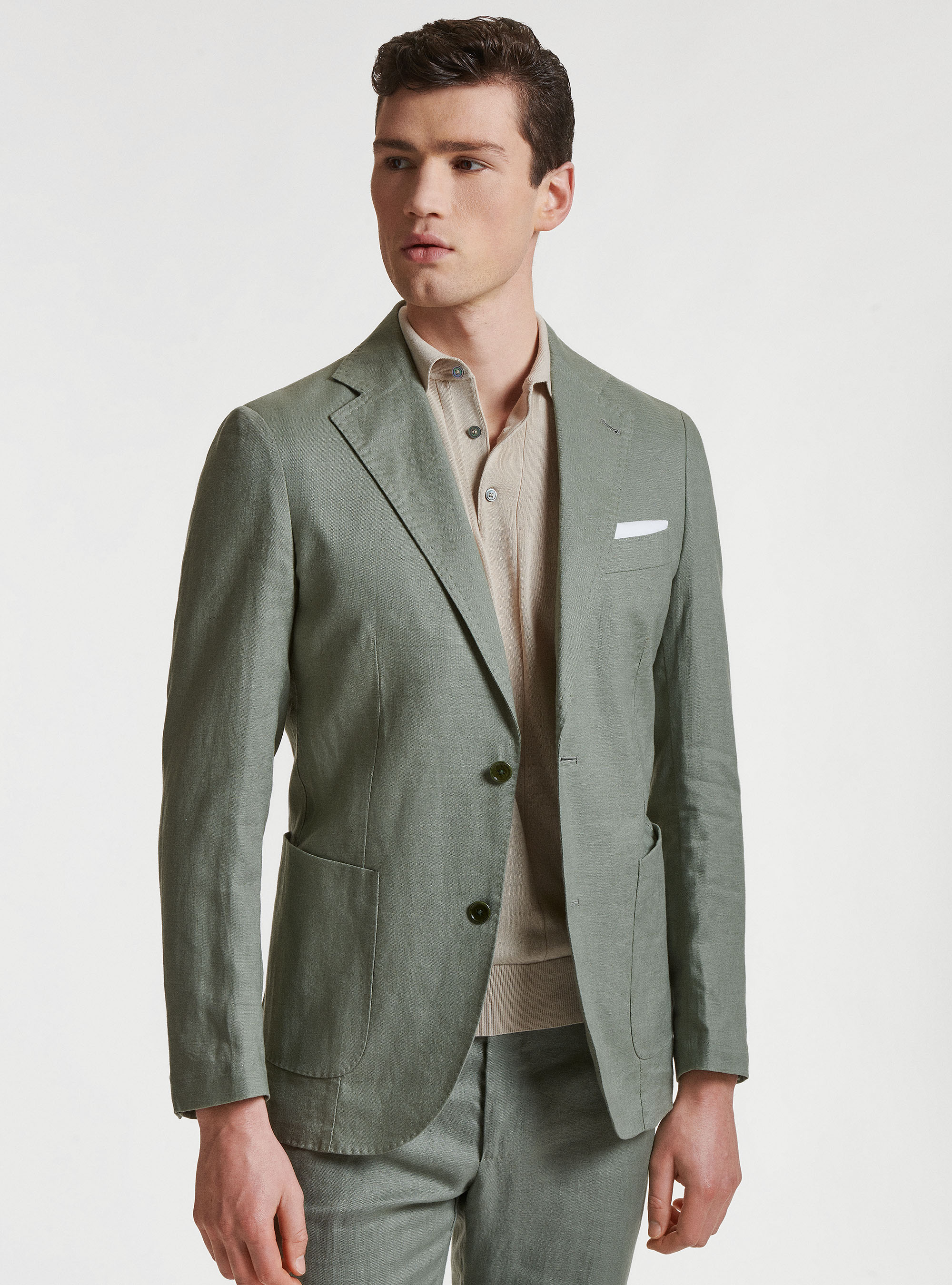 Gutteridge - Giacca per abito in puro lino, Unisex, Salvia 0602c, Taglia: 54