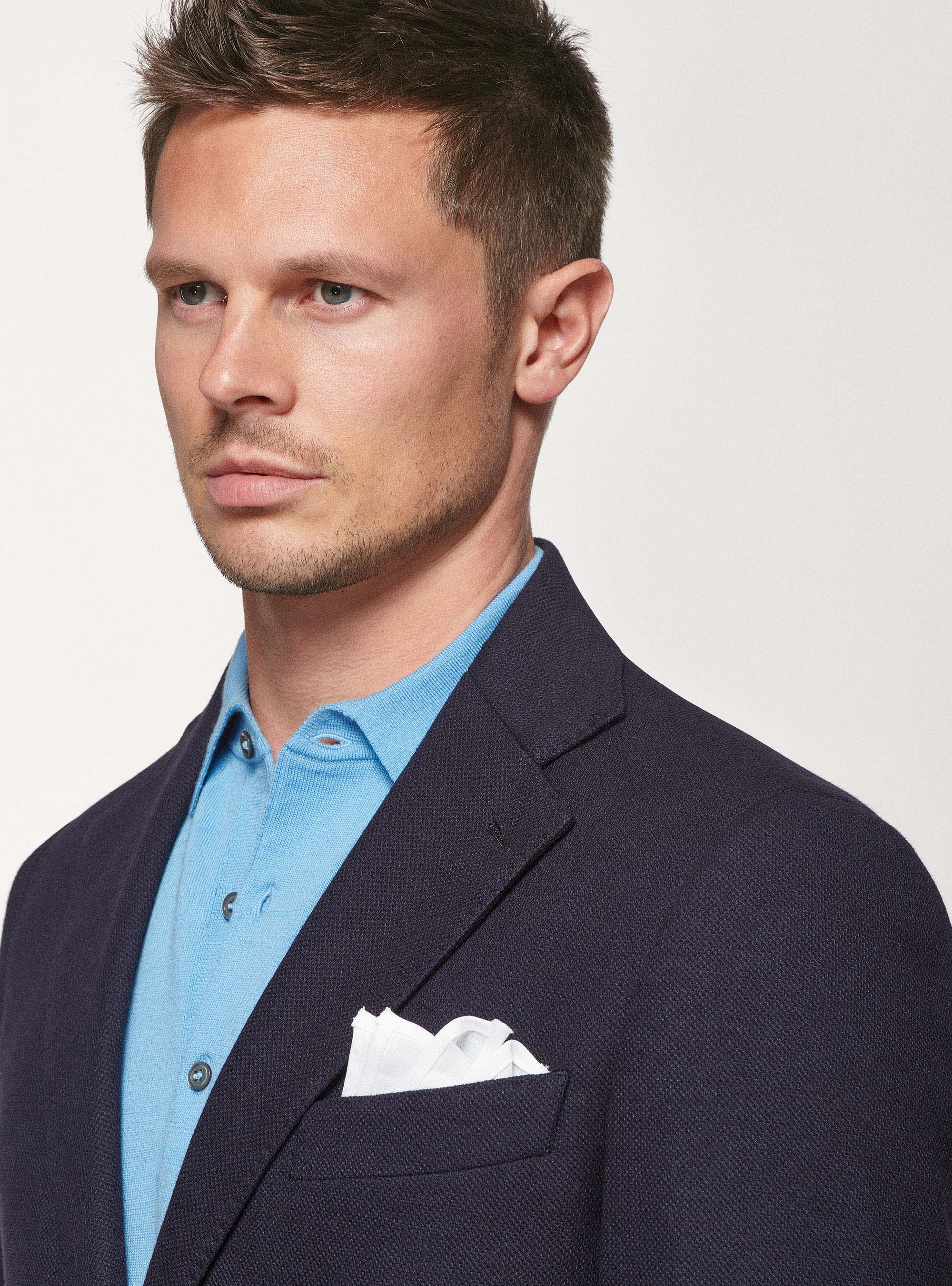 Giacca sfoderata in jersey, BLU NAVY