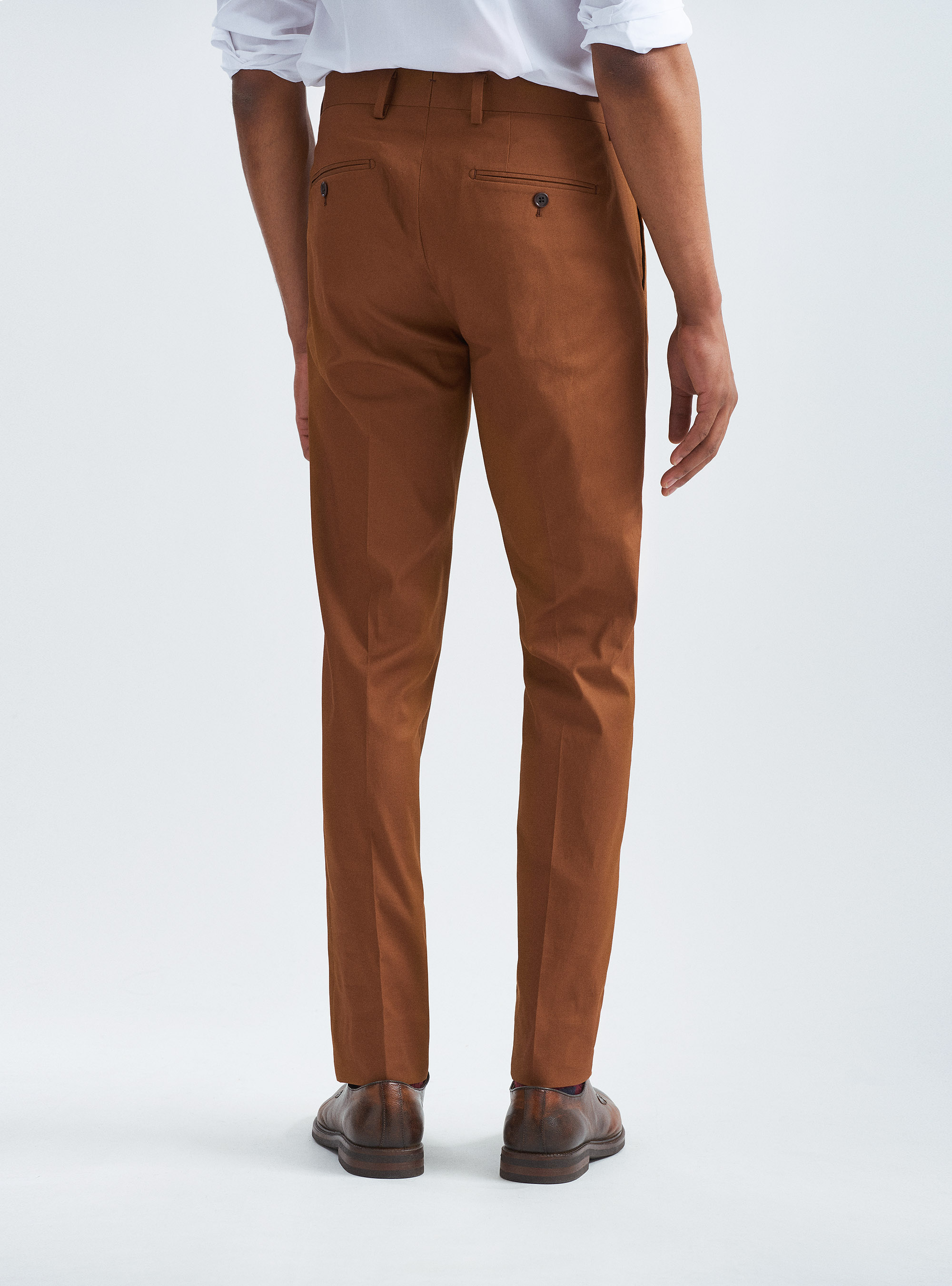 Pantalones de traje de algod&oacute;n el&aacute;stico, MULTICOLORE