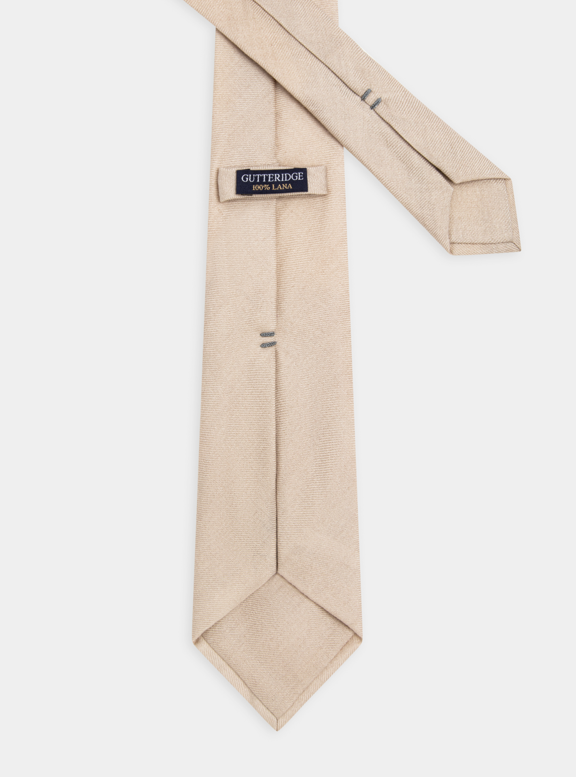 Cravatta in lana tinta unita, ECRU