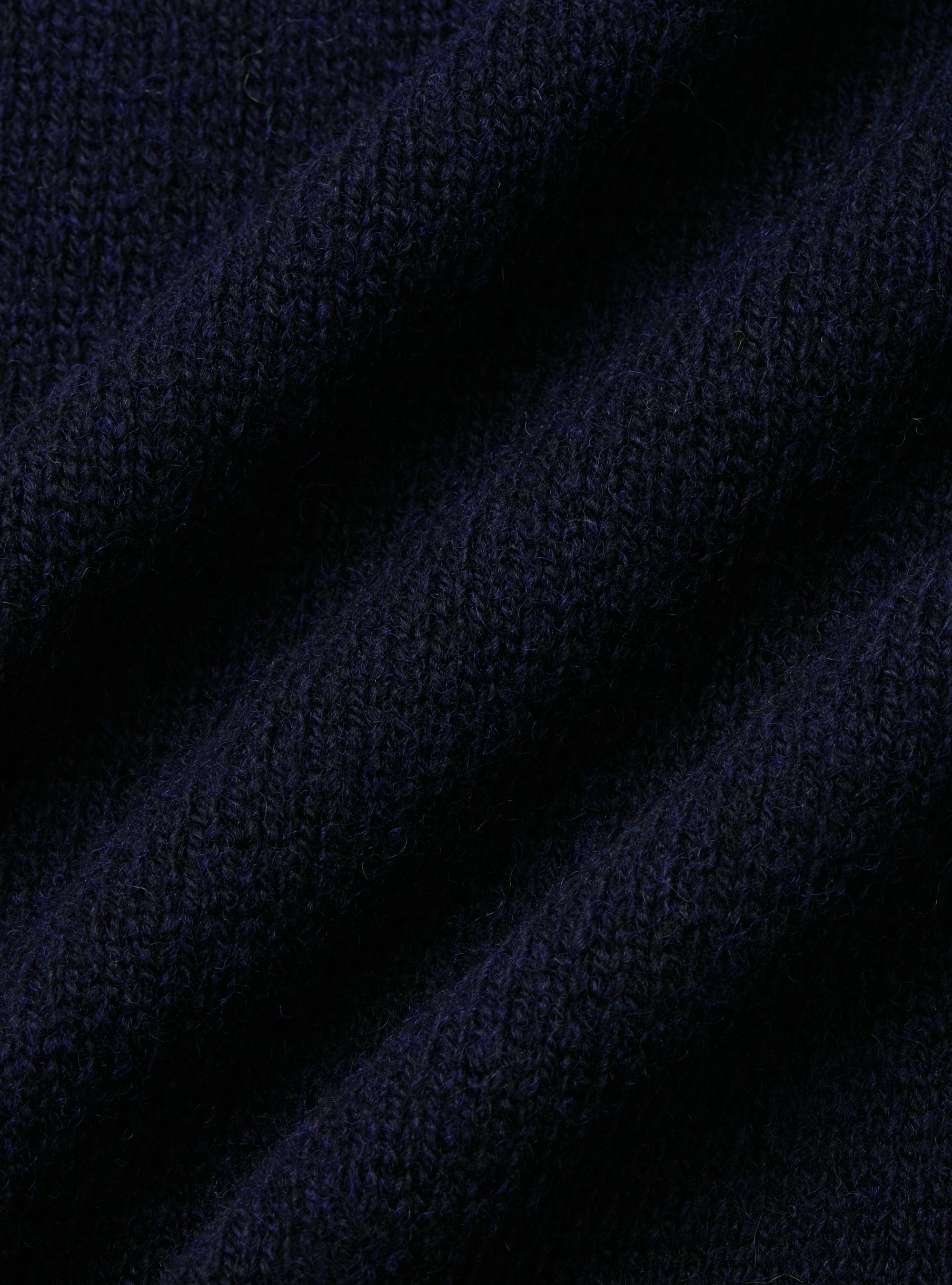 Shetland wool crew-neck sweater, NAVY BLUE