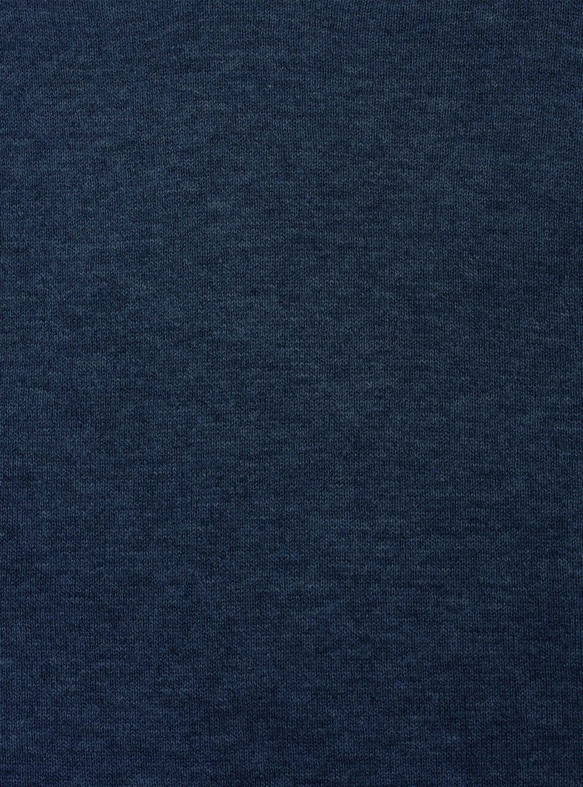Jersey de punto de algod&oacute;n y cachemira de cuello redondo., AZUL TINTA