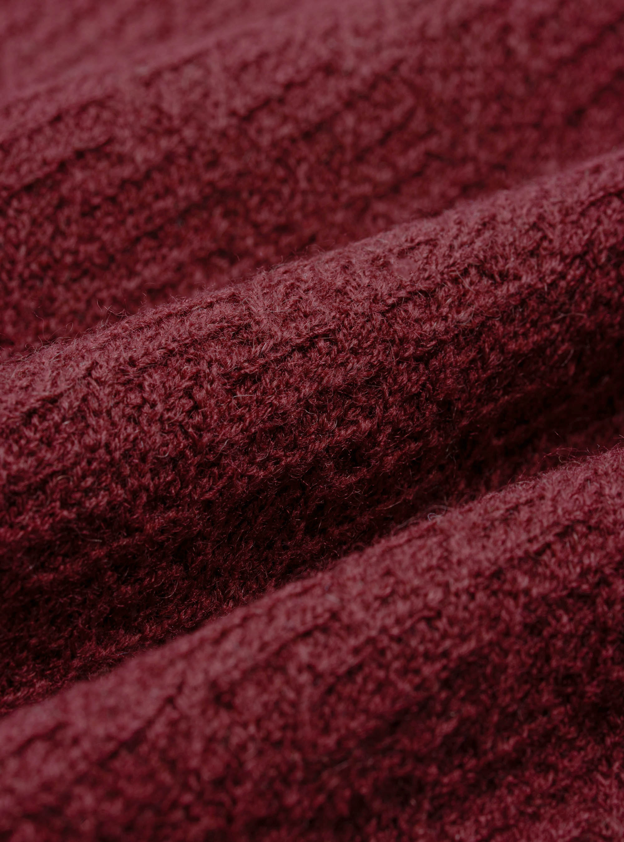 Dolcevita texturizzato in misto lana, BORDEAUX