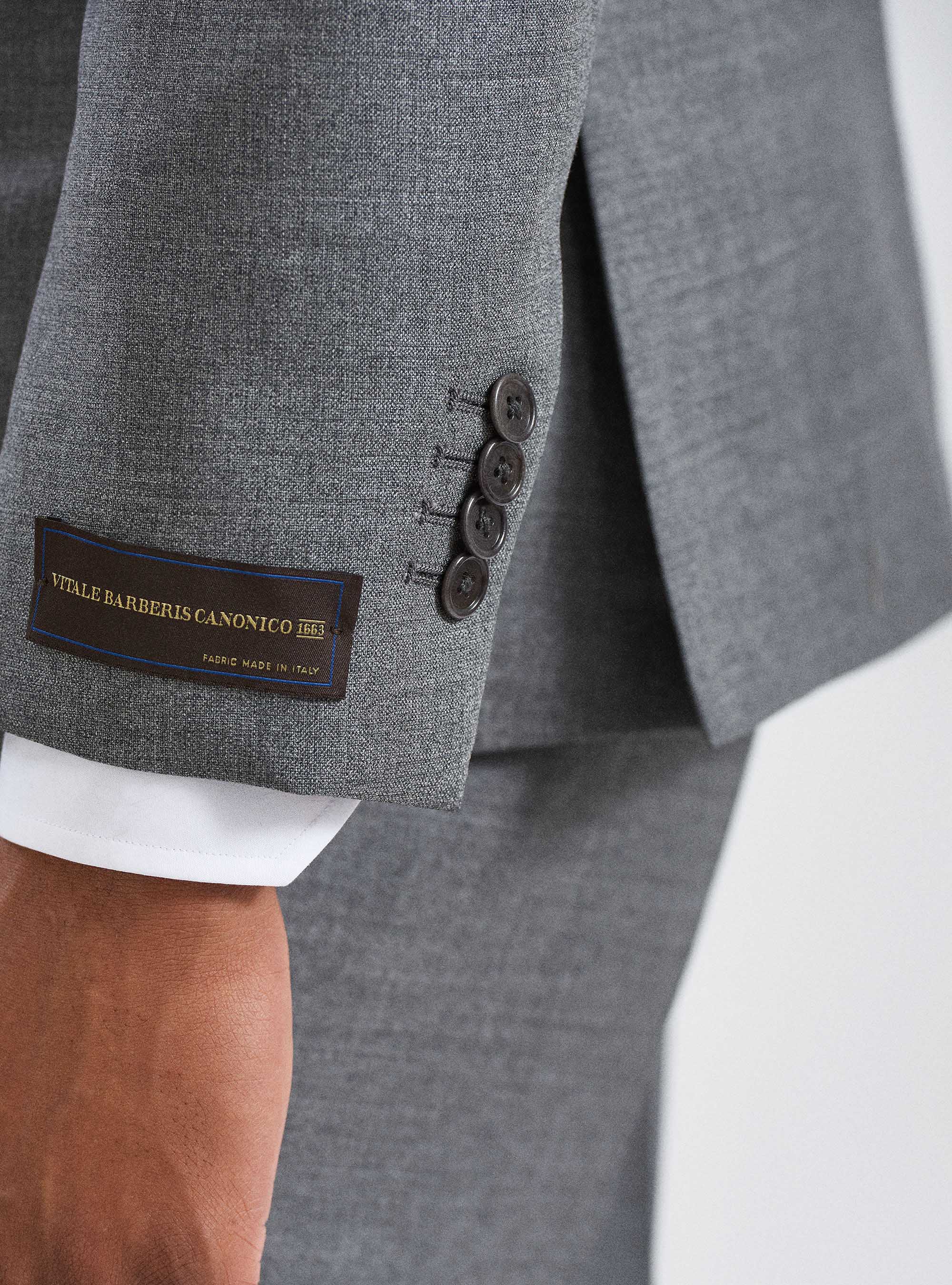 Suit blazer in pure wool Vitale Barberis Canonico fabric, GREY