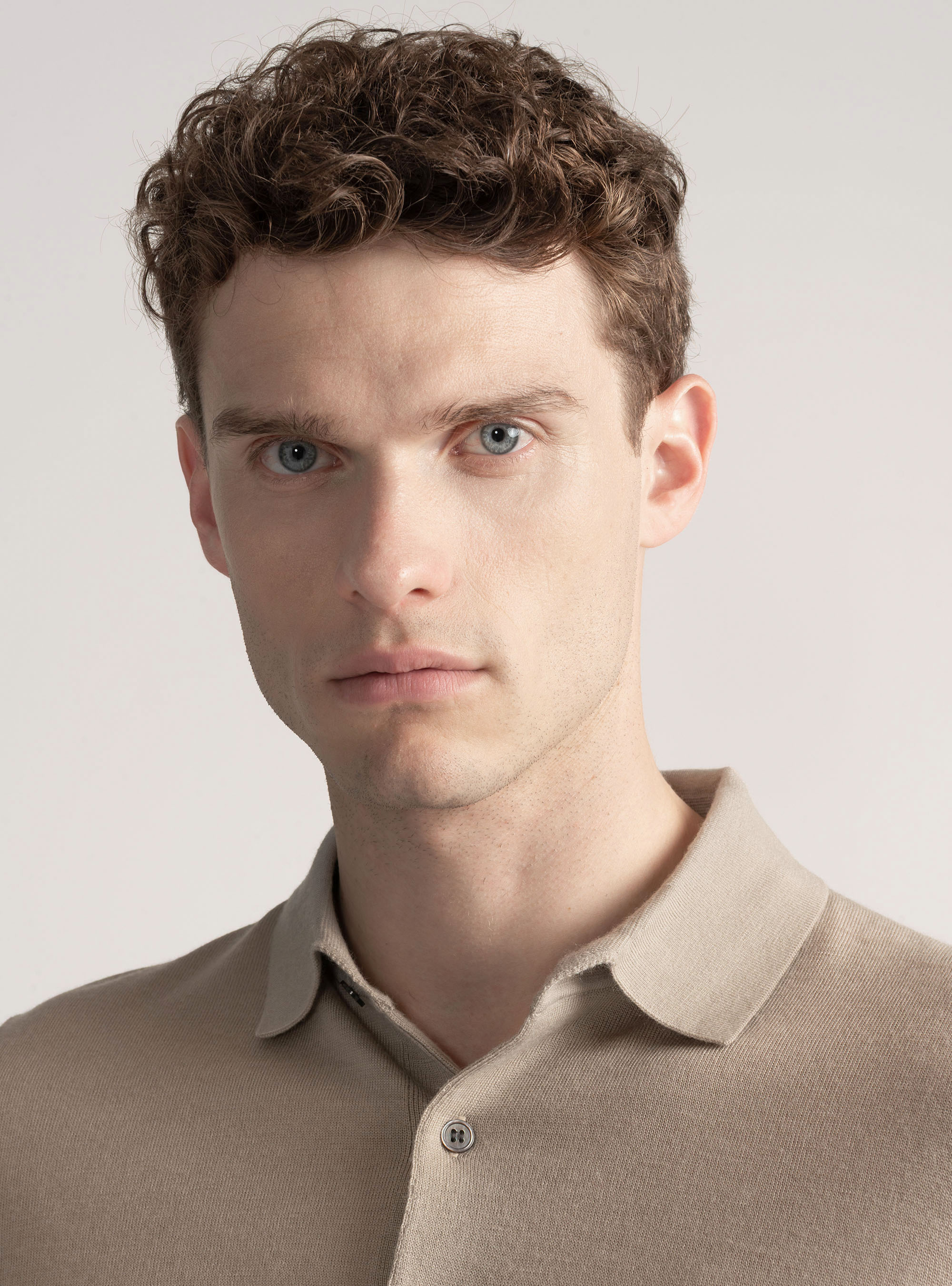 Polo de lana merina extrafina, ARENA