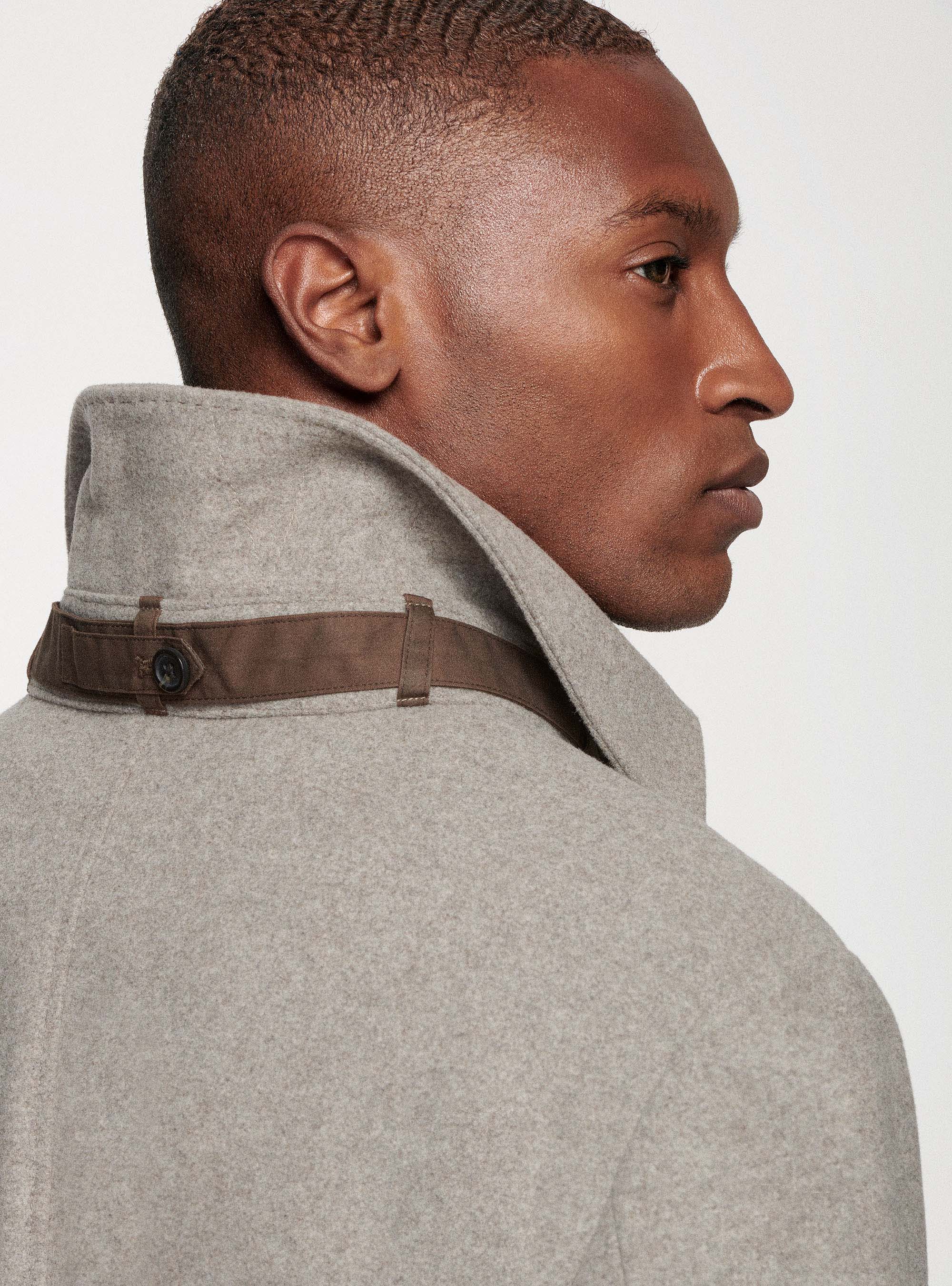 Cappotto in misto lana, SABBIA