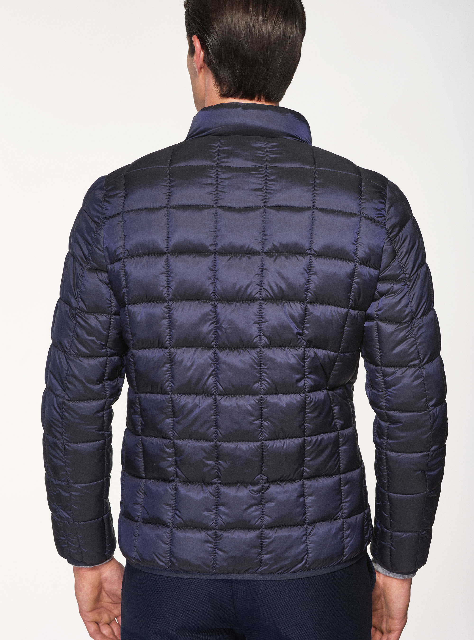 Bomber trapuntato regular fit con imbottitura 100% riciclato, BLU NAVY