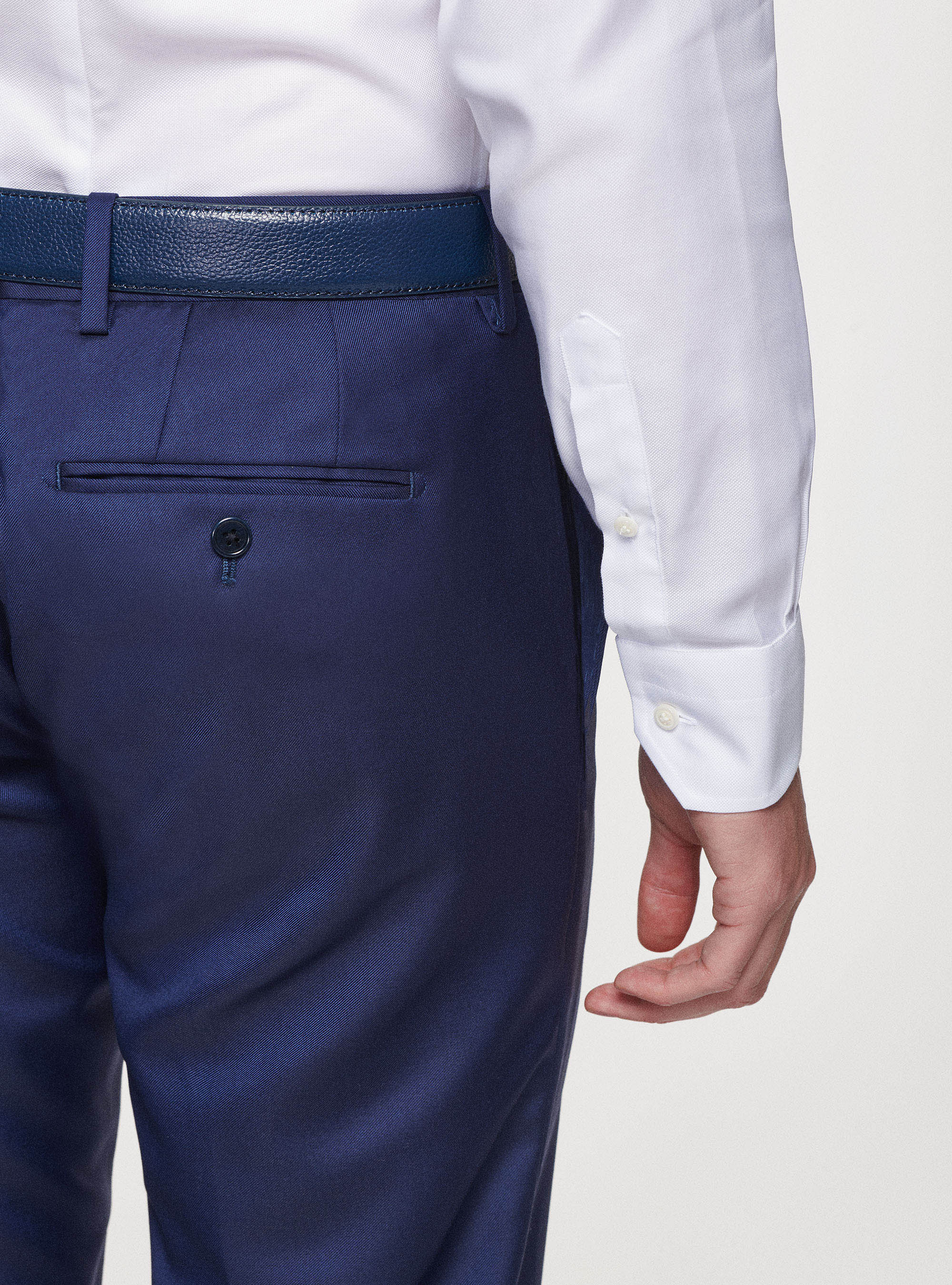 Camicia in cotone oxford, BIANCO