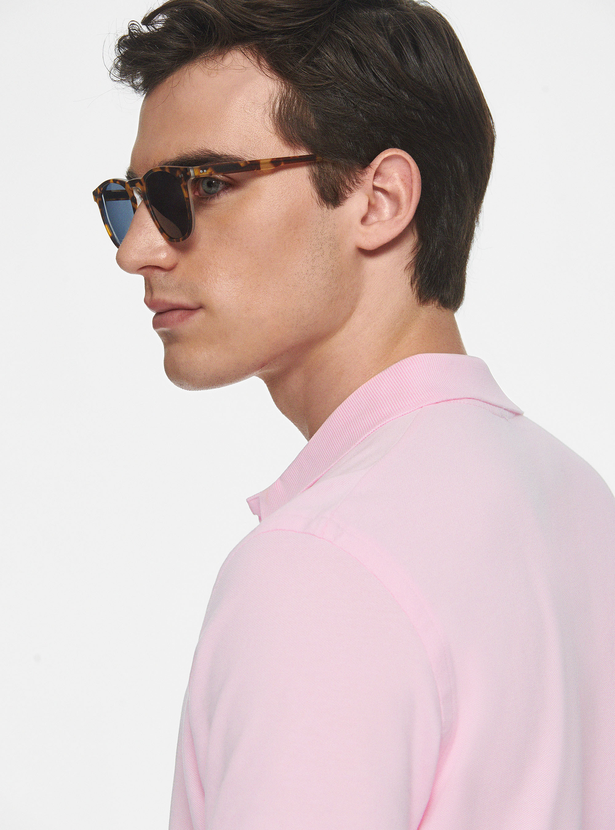 Polo in piquet con ricamo, ROSA