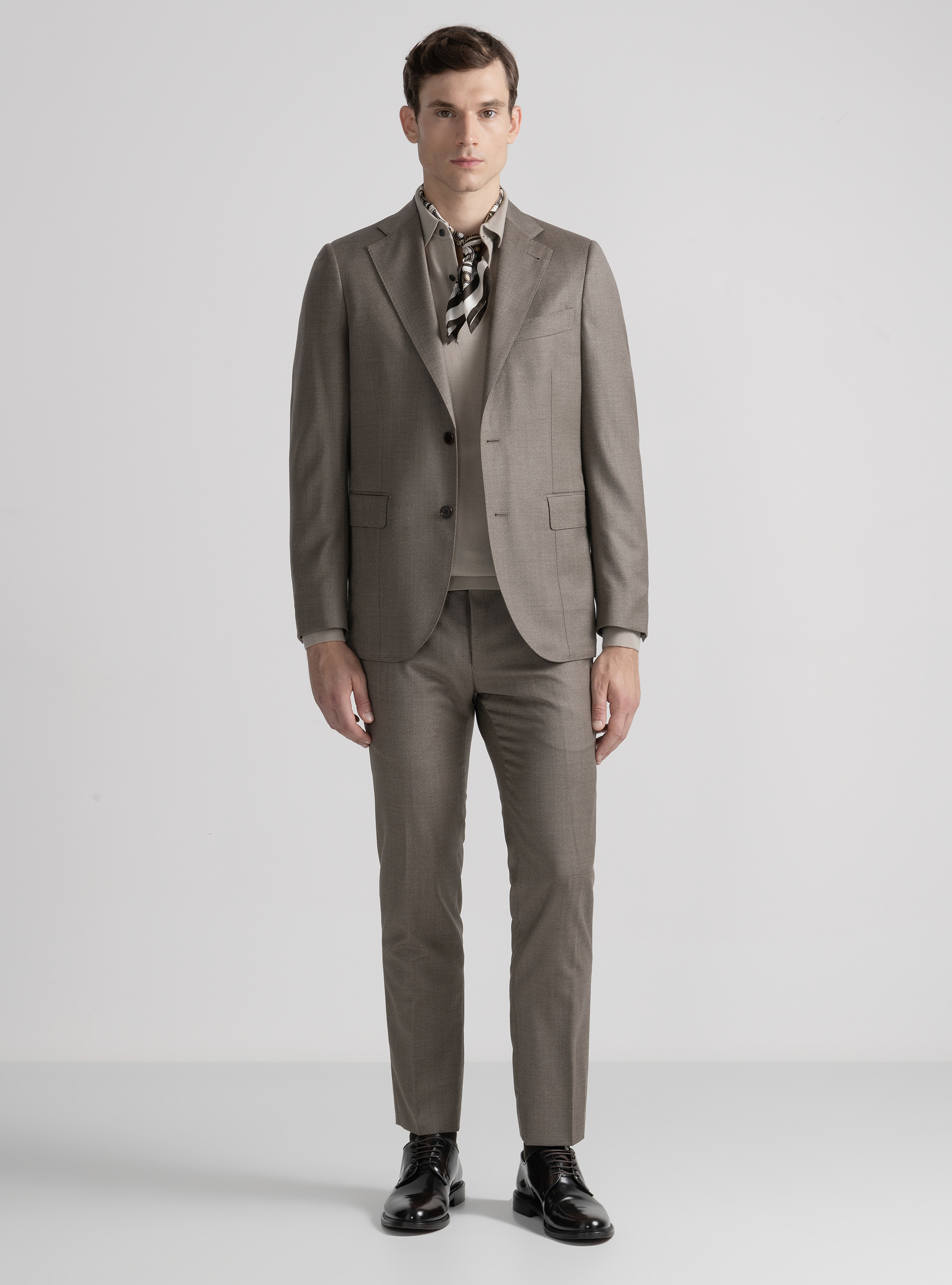 Pantaloni in pura lana superfine 110's, SABBIA