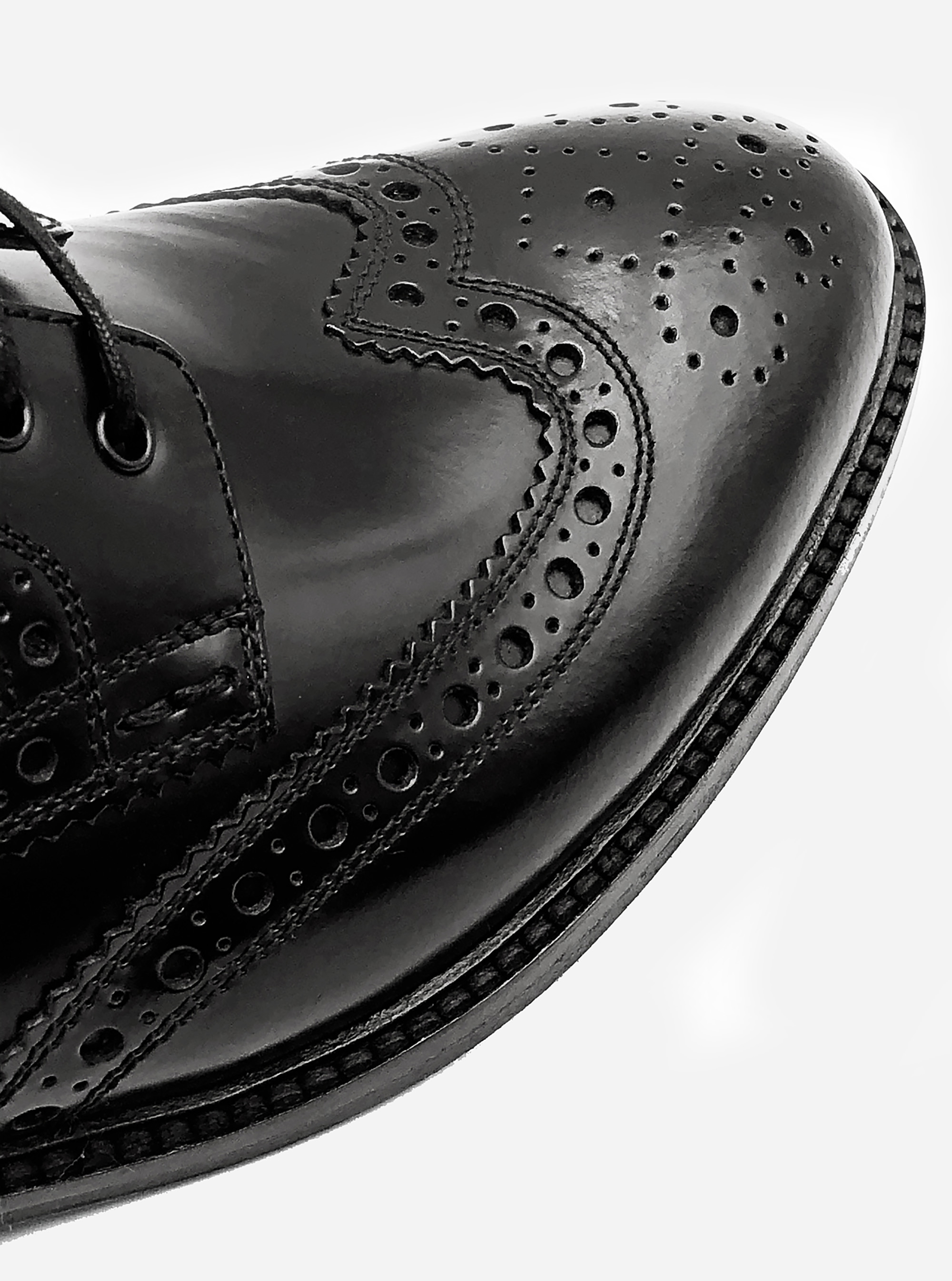 Leather derby, BLACK