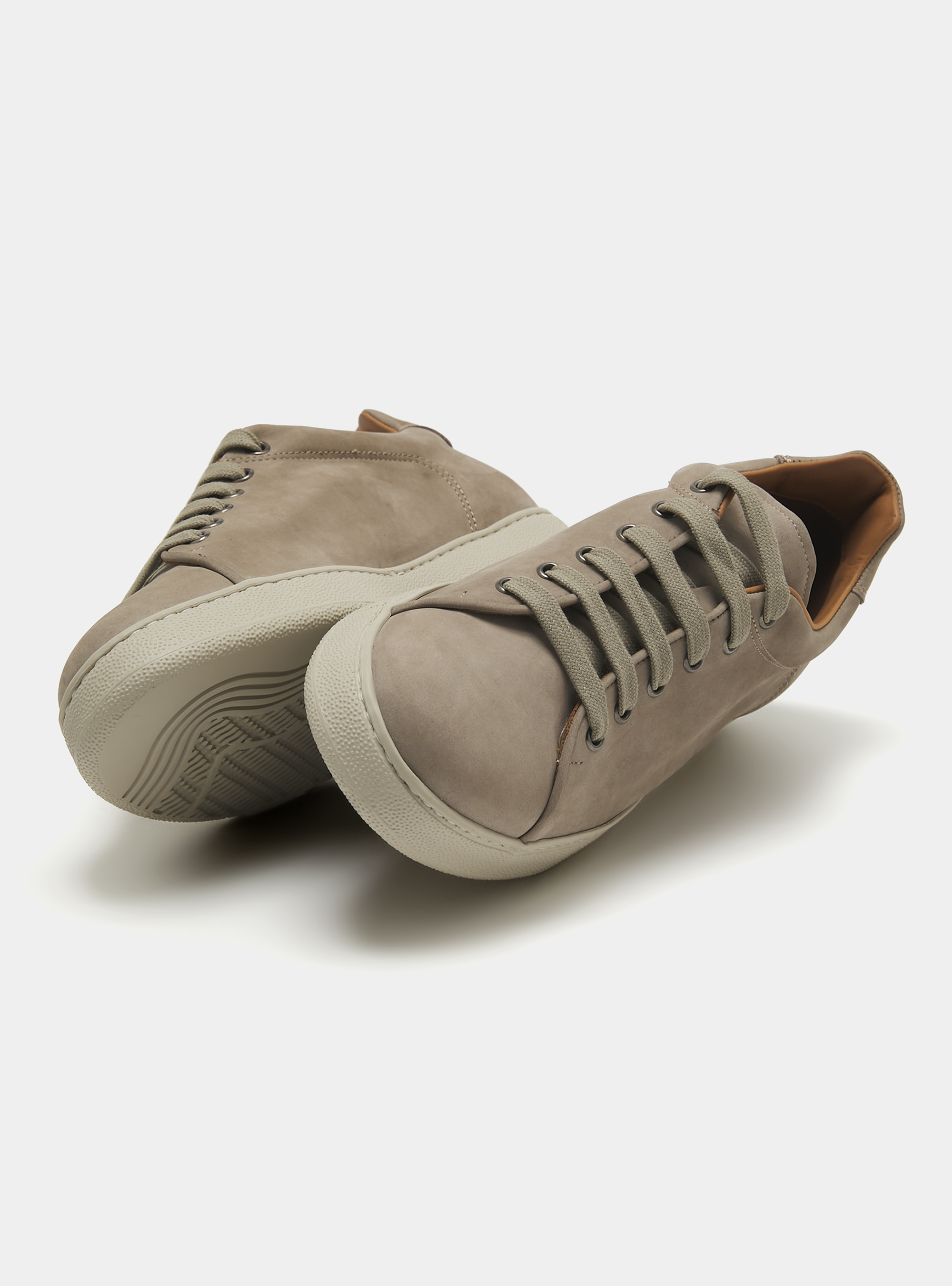 Sneakers in nabuk con suola ultralight, ECRU