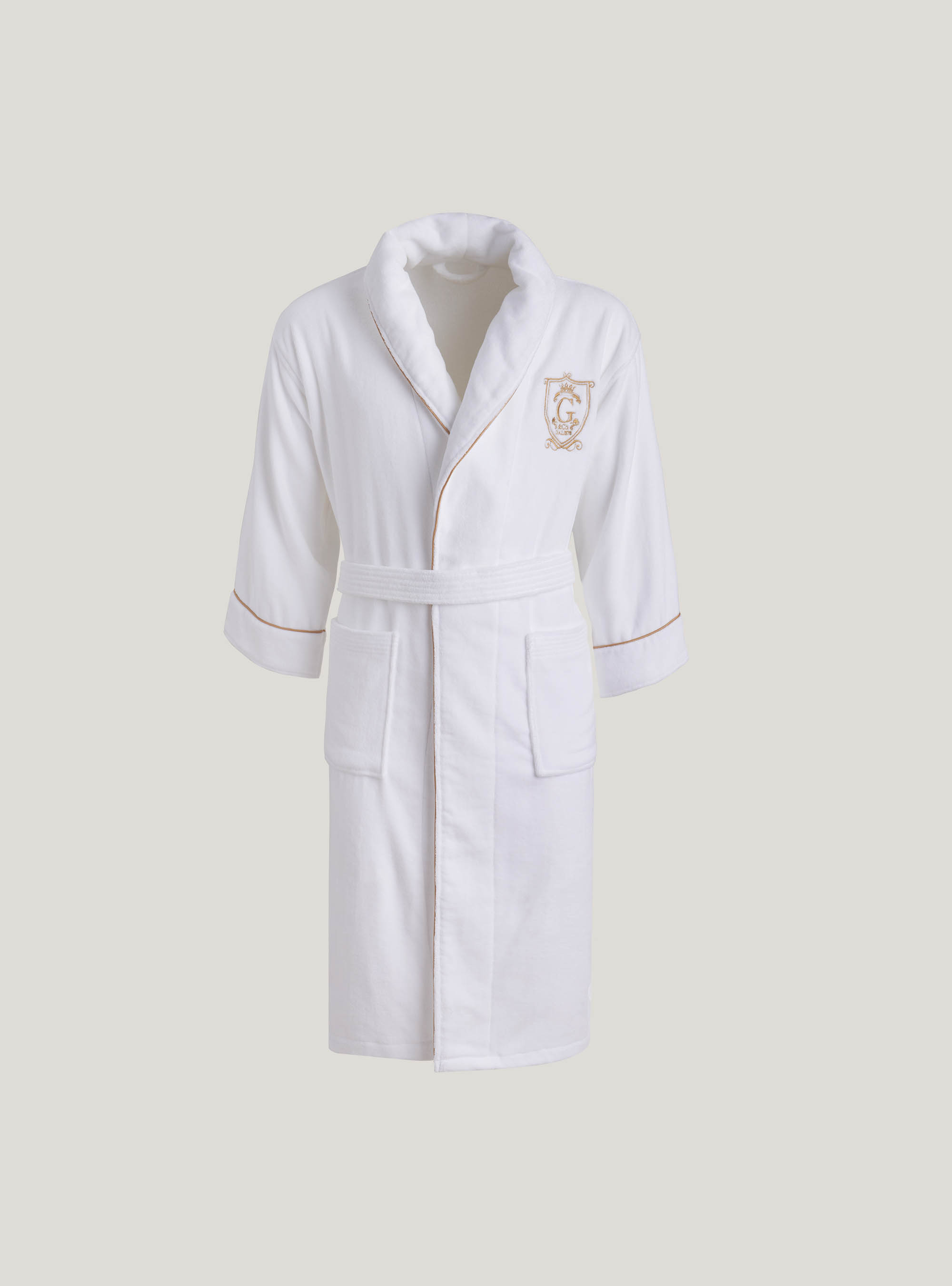 Cotton bathrobe, WHITE