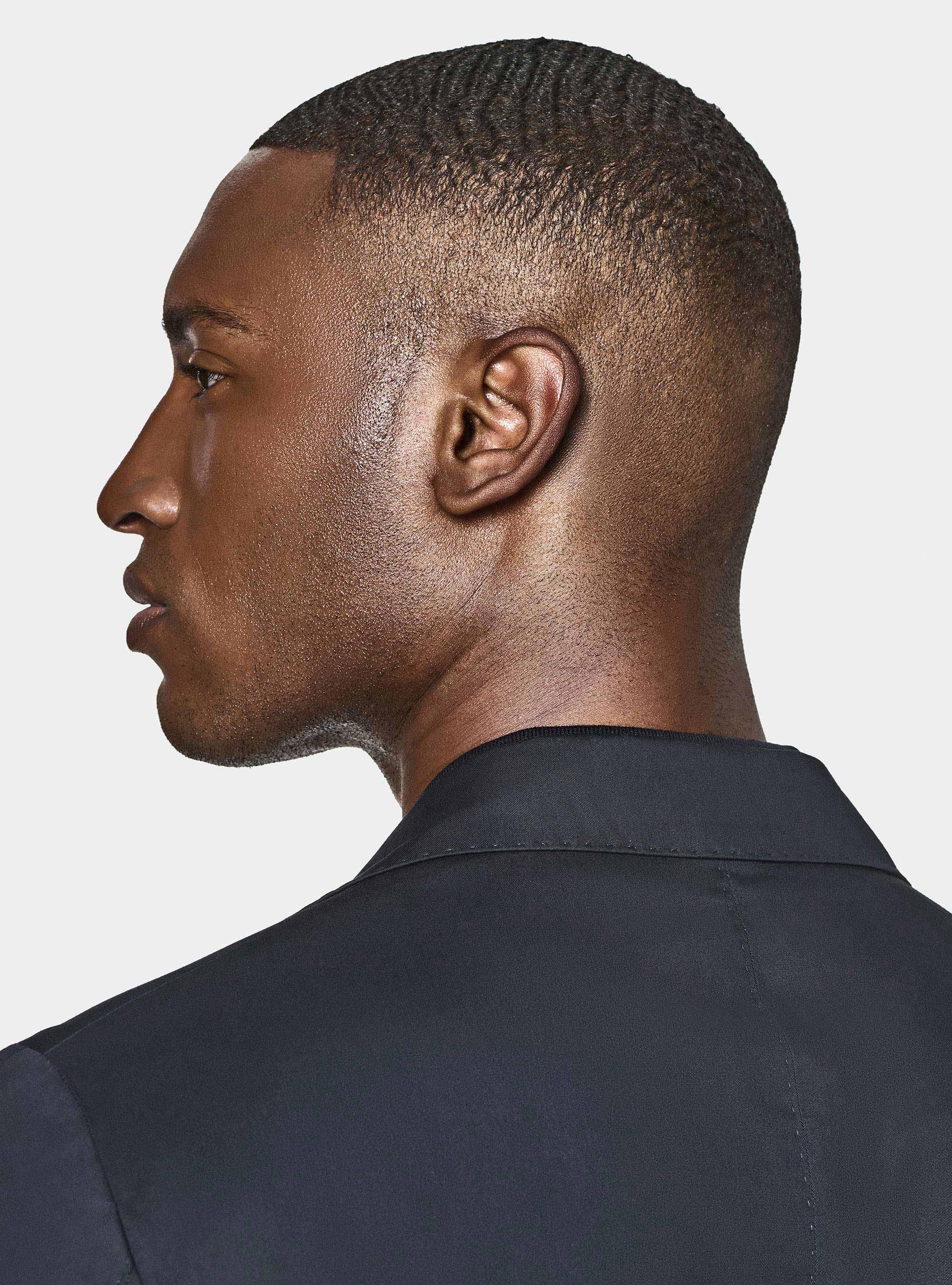 Cotton poplin blazer, NAVY BLUE