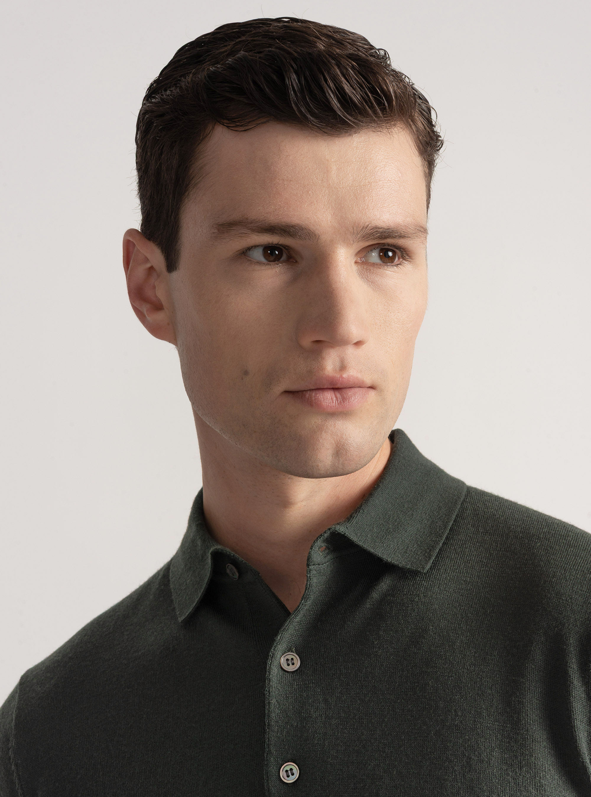 Polo de lana merina extrafina, MILITARE 0609C