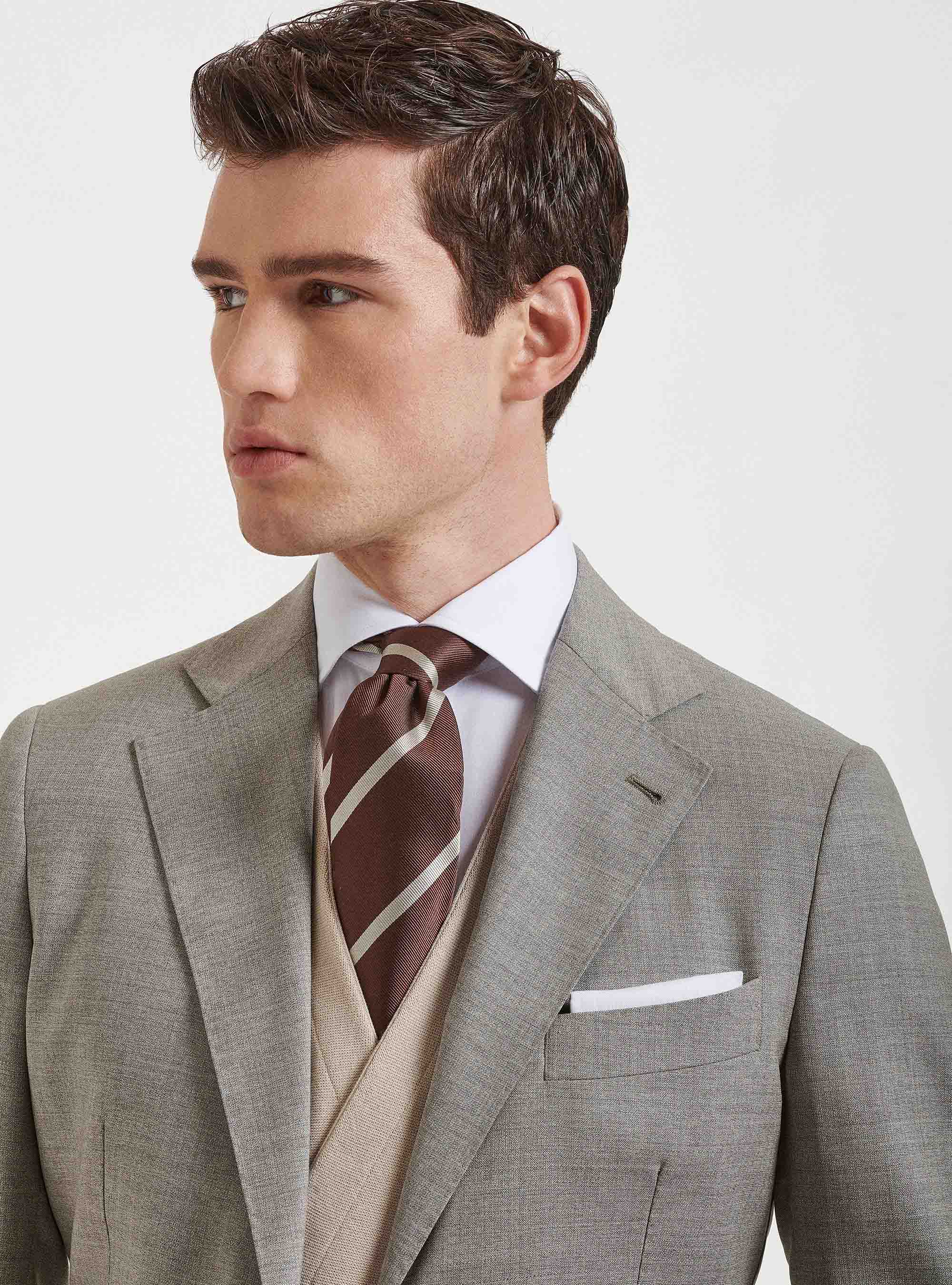 Giacca per abito in pura lana Vitale Barberis Canonico, ECRU