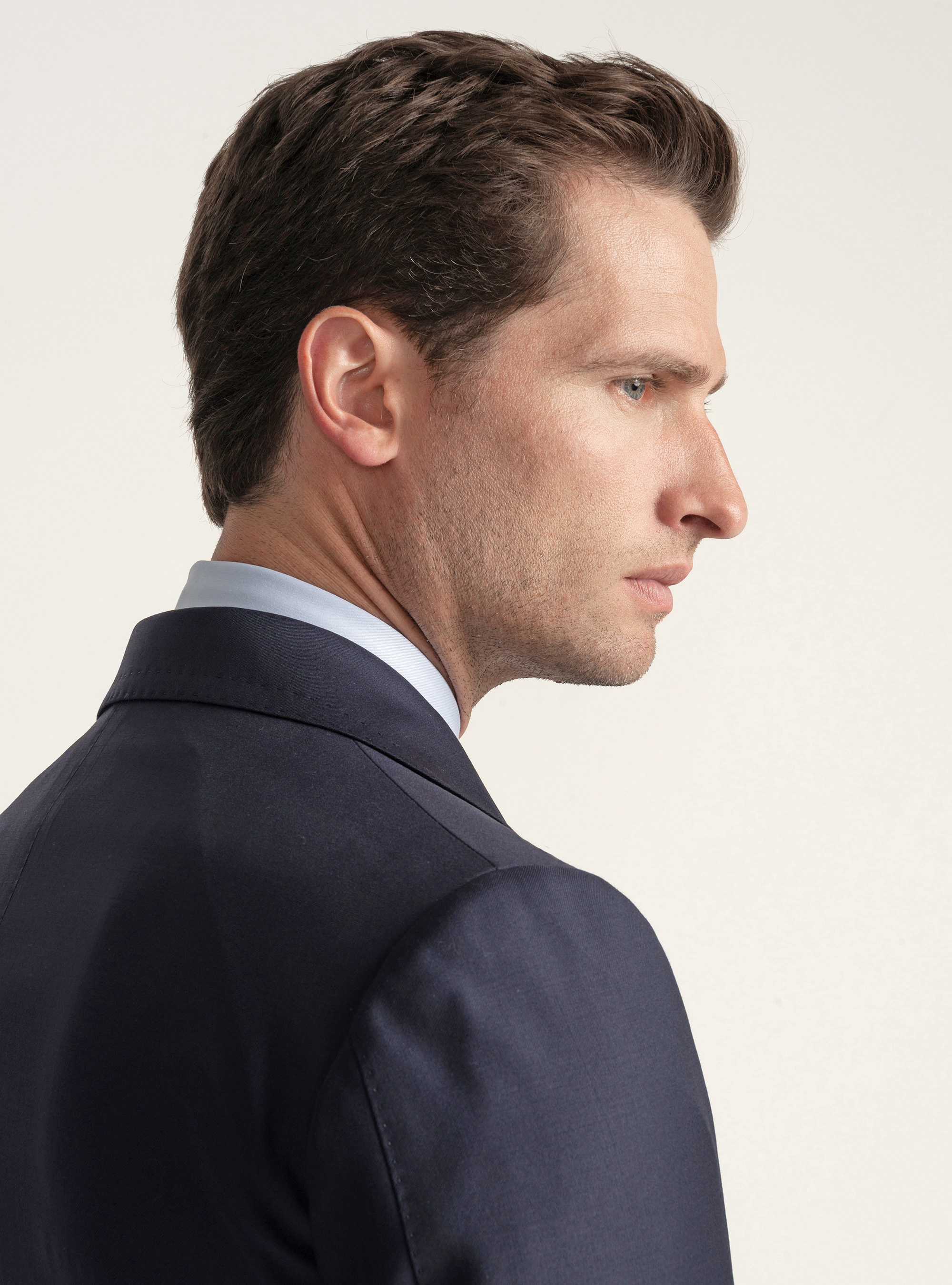 Giacca doppiopetto in lana Vitale Barberis Canonico, BLU NAVY