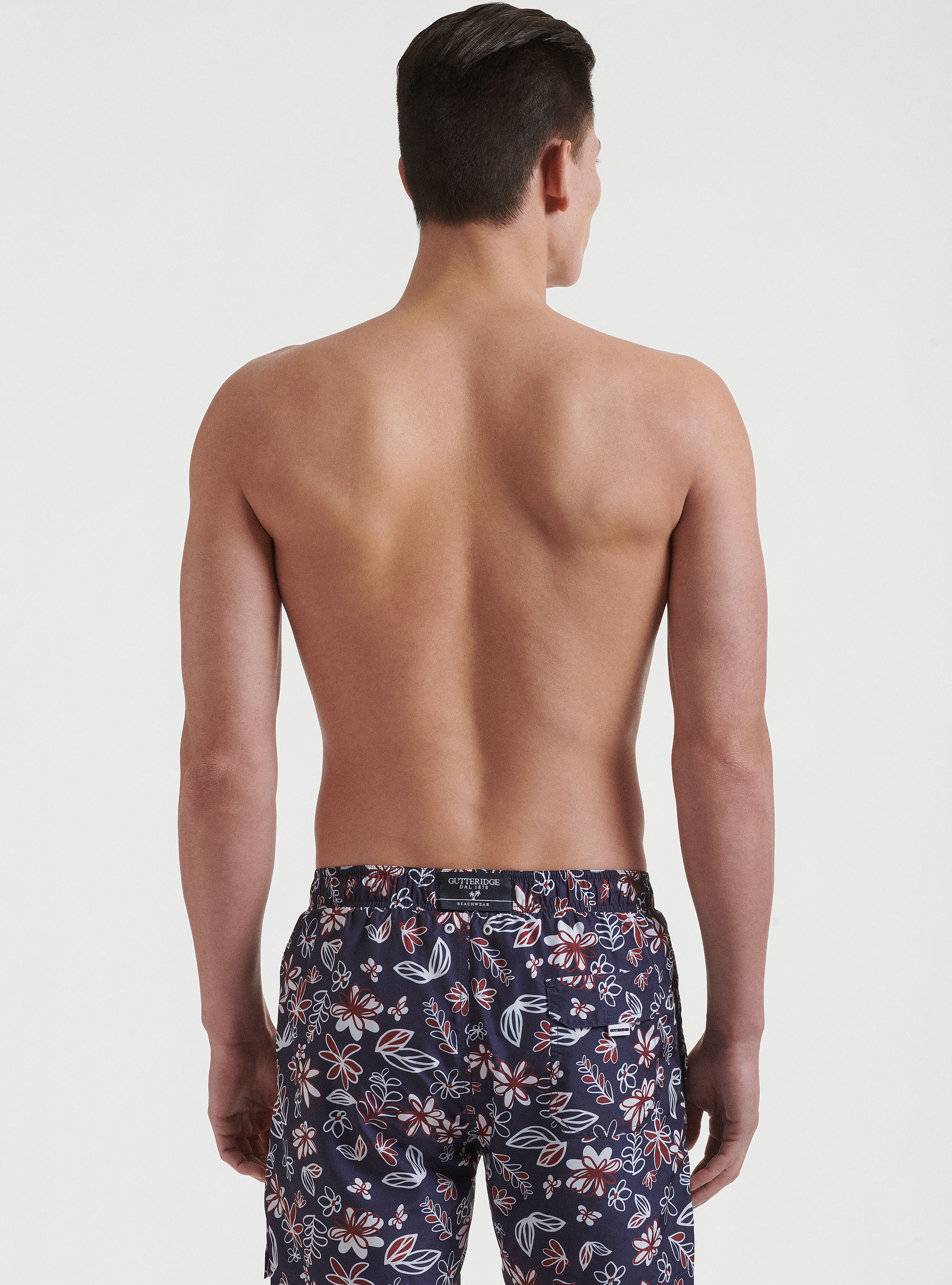 Costume da bagno stampa floreale, BLU NAVY