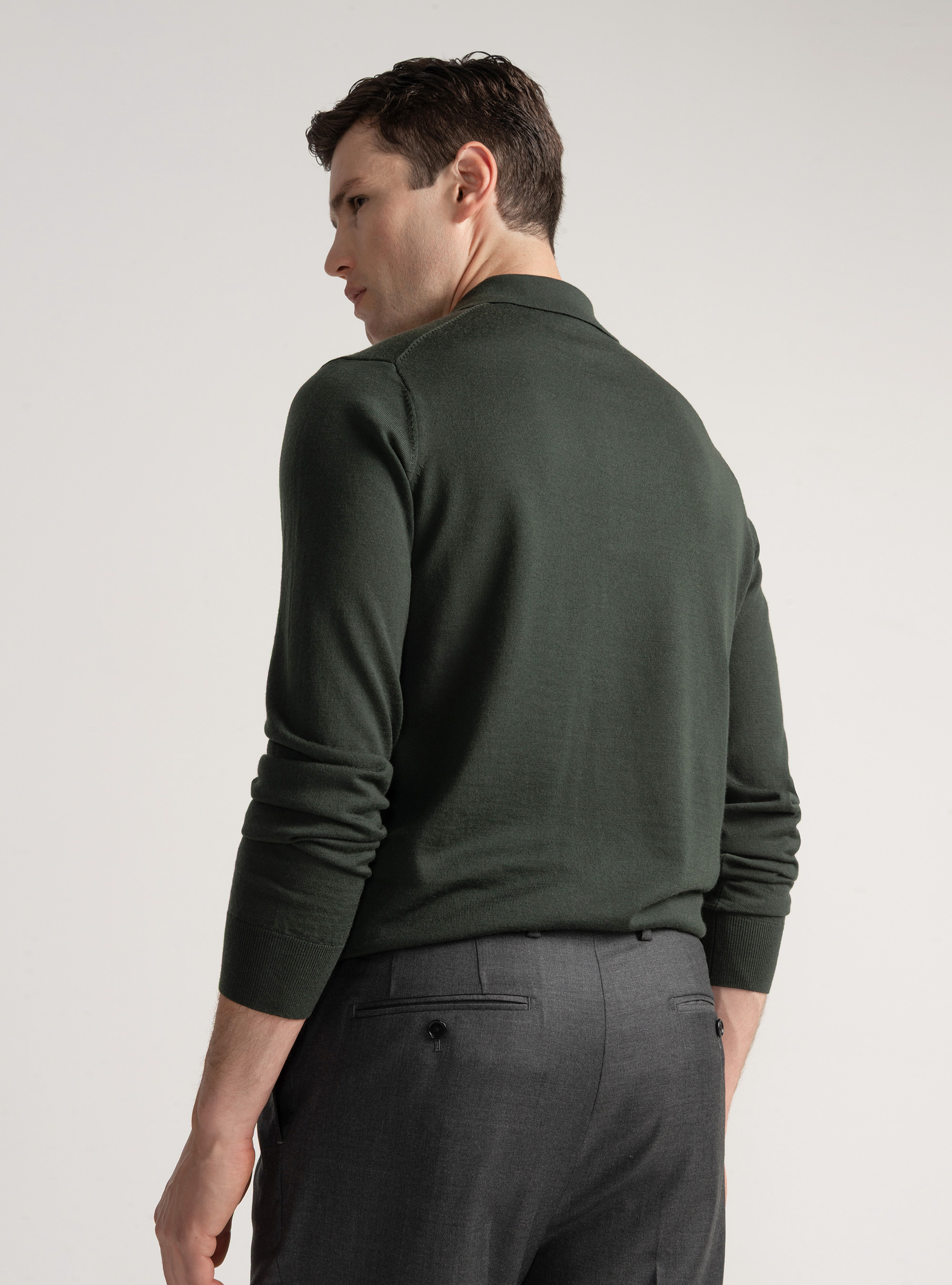 Polo de lana merina extrafina, MILITARE 0609C