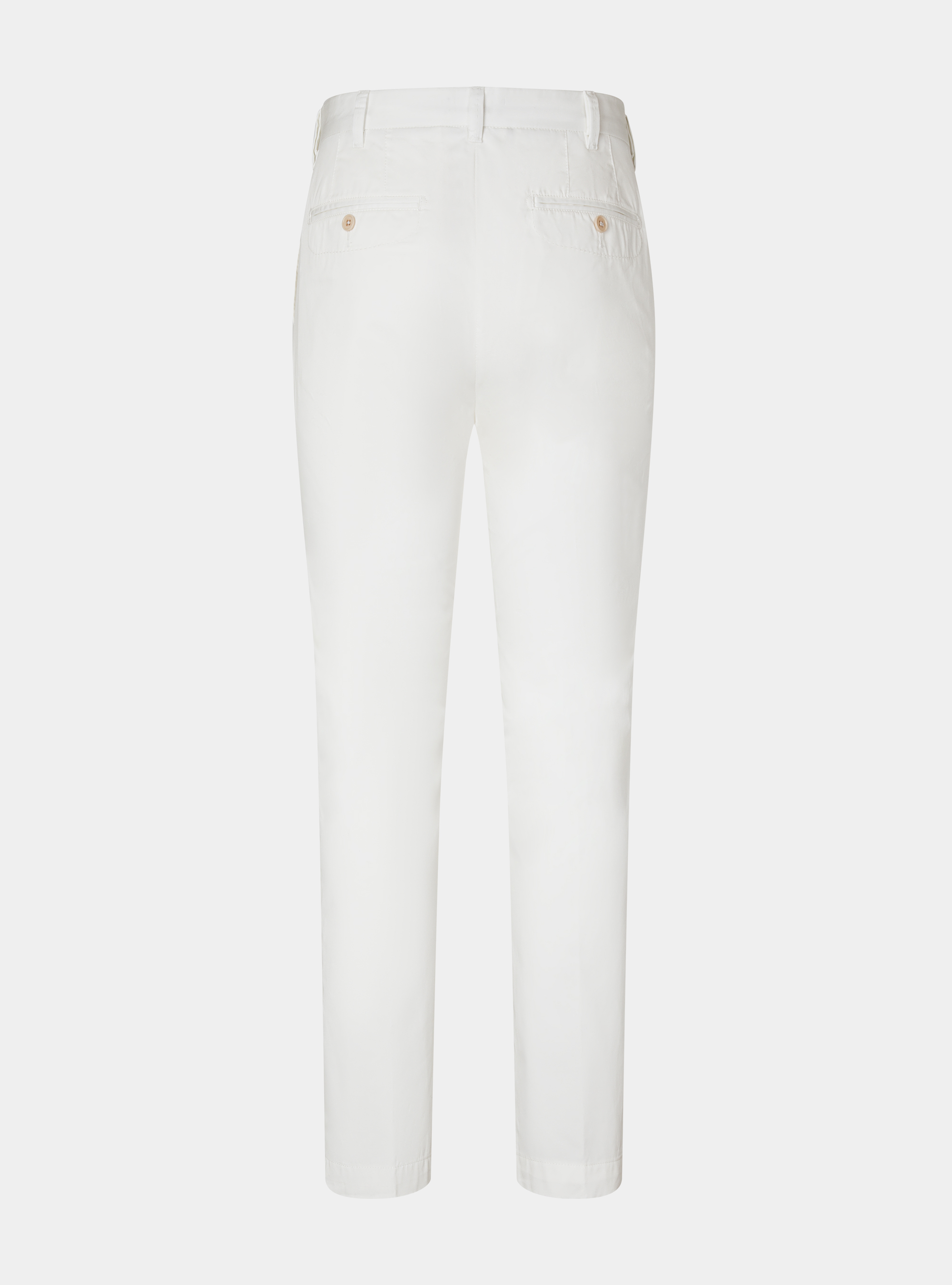 Pantaloni slim fit in twill leggero, BIANCO