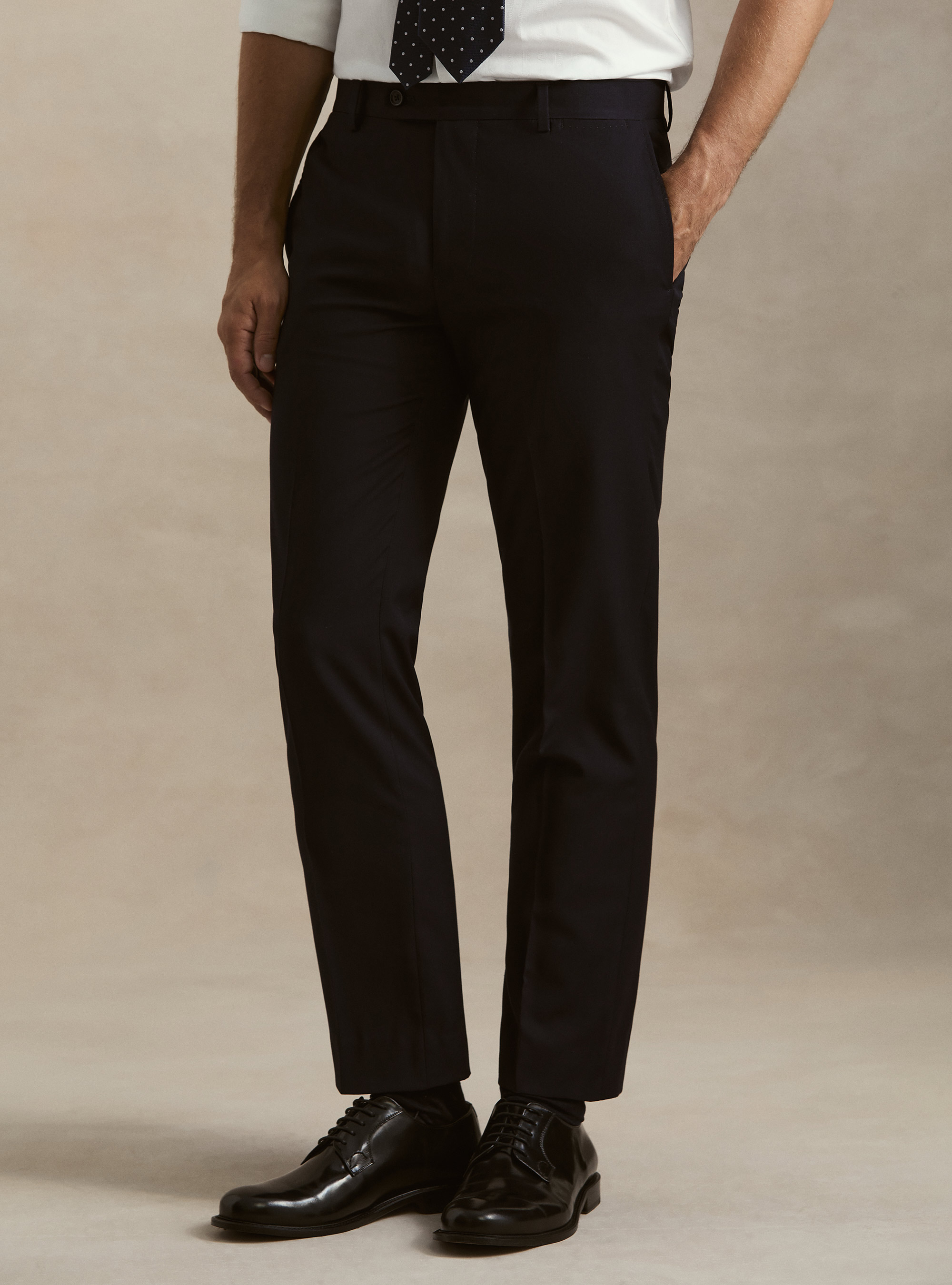 Slim fit classic suit trousers, NAVY BLUE