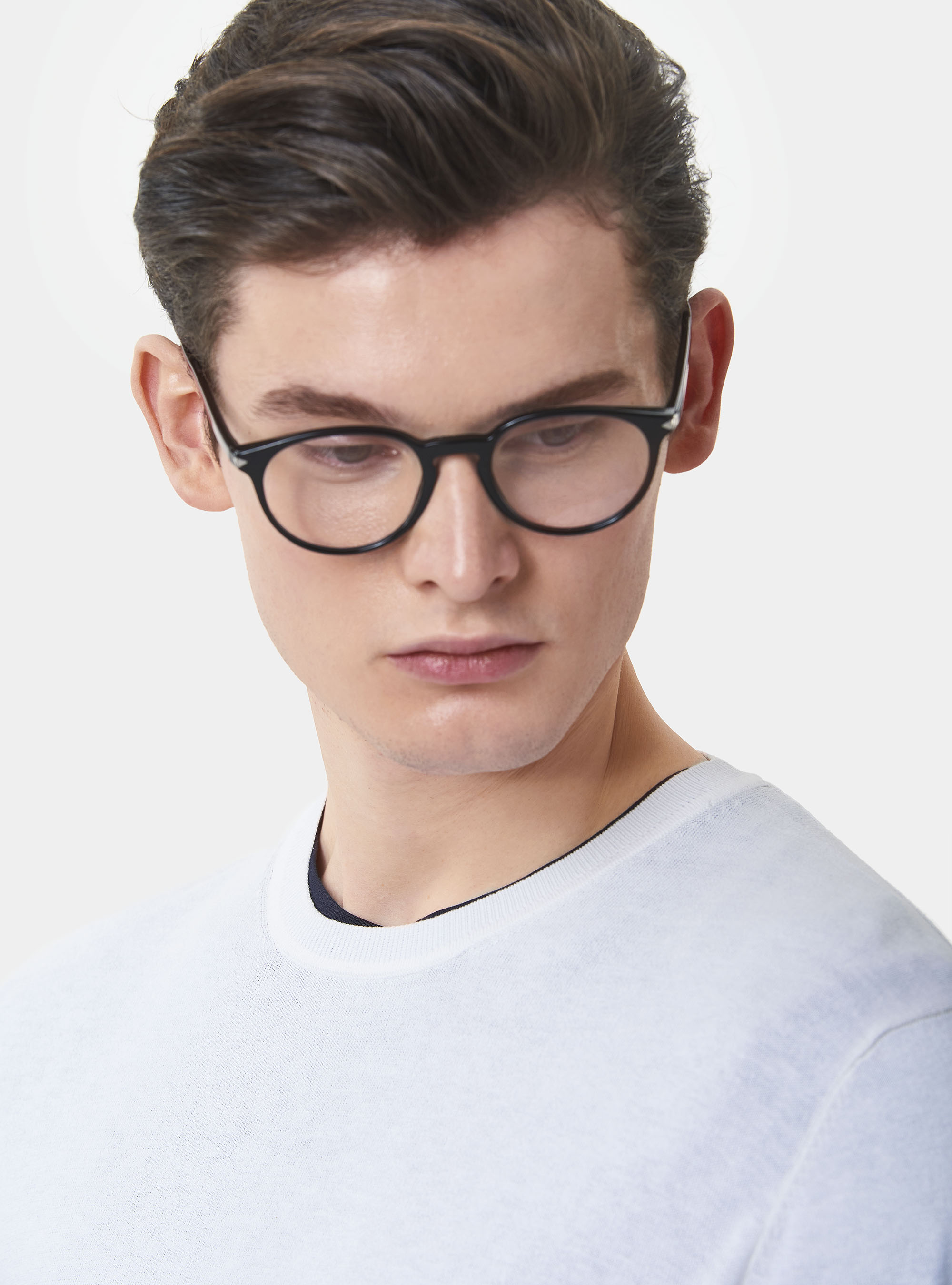 Silk and cotton crew-neck sweater, WHITE