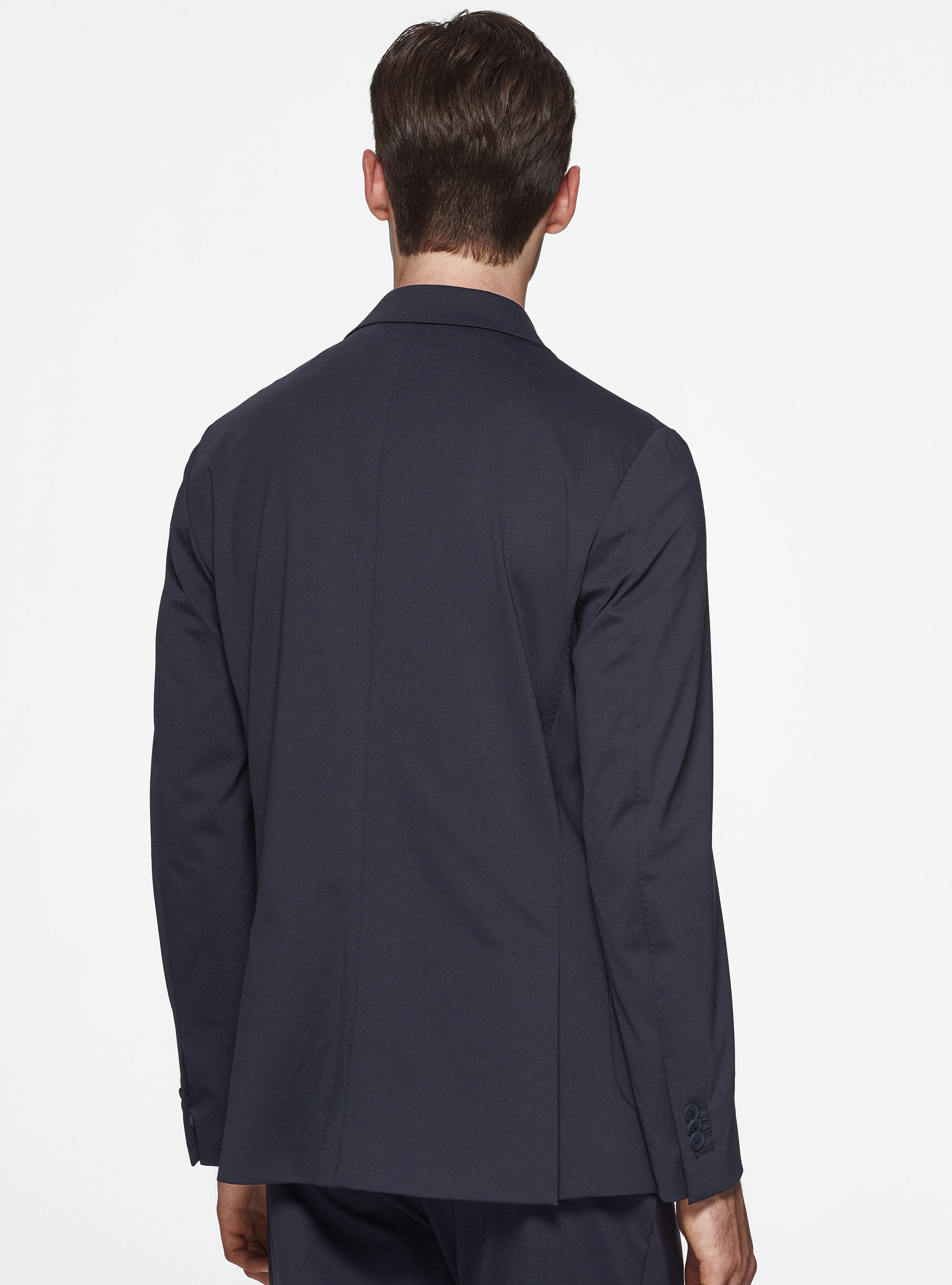 GT01 Blazer in stretch nylon, NAVY BLUE