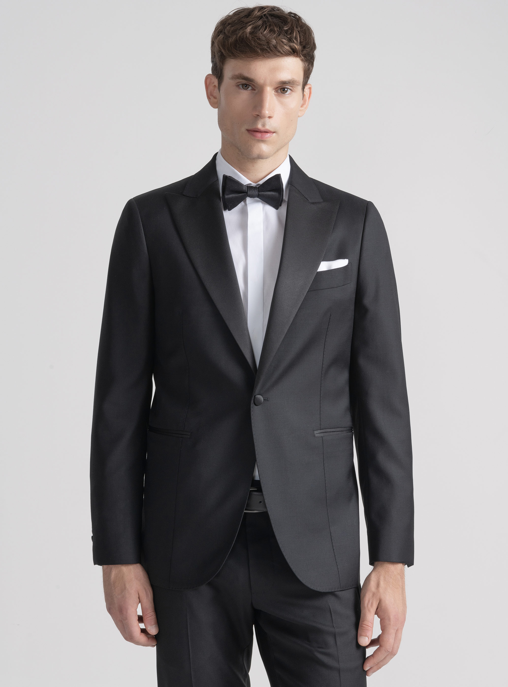 Vitale Barberis Canonico wool tuxedo blazer, BLACK