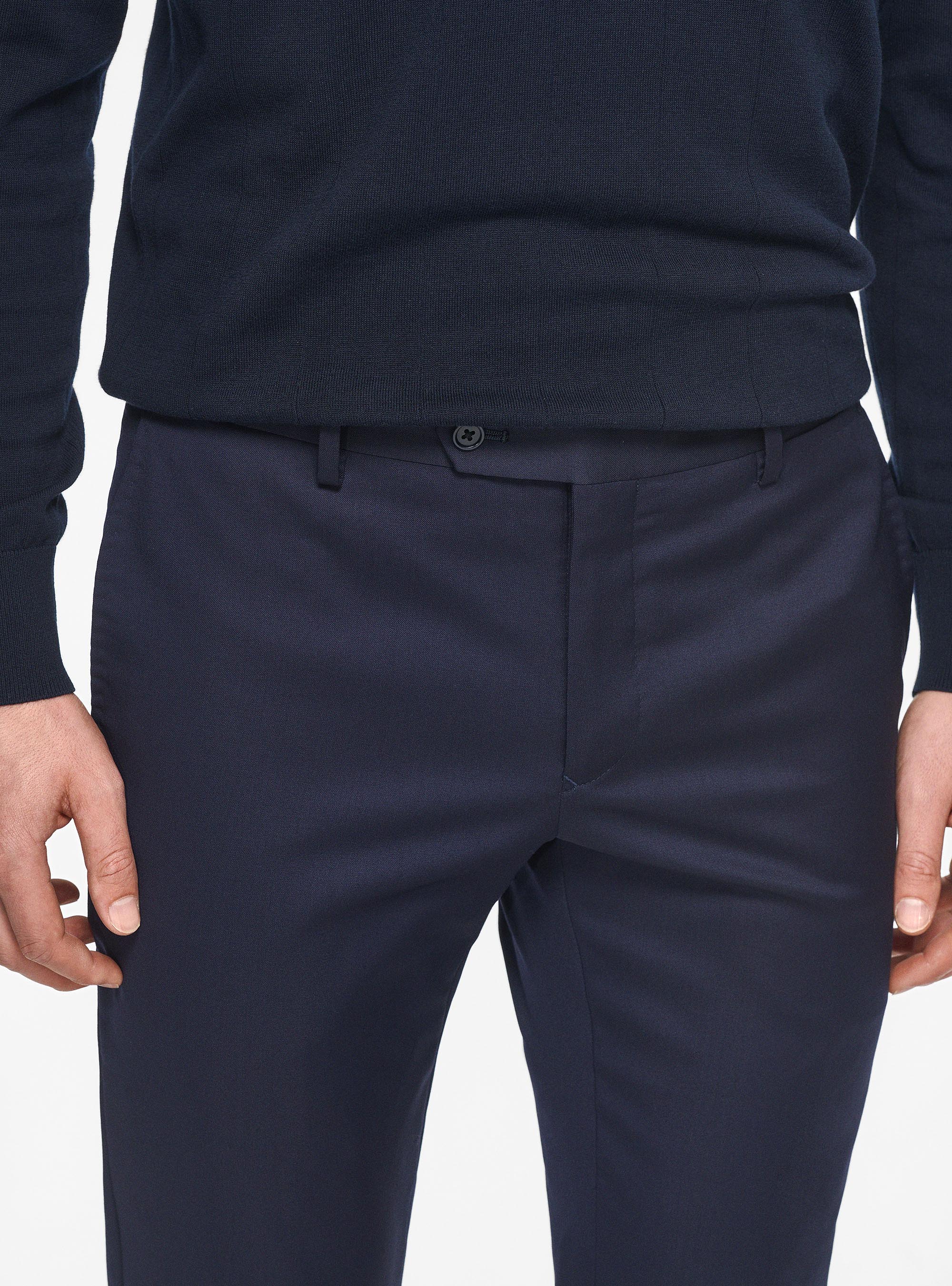 Pantaloni in pura lana superfine 110's, BLU NAVY