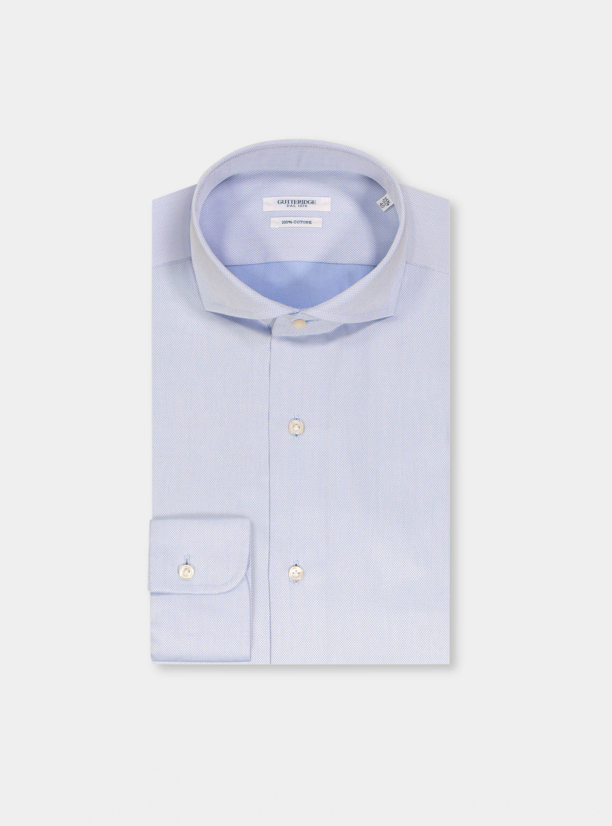 Weave cotton two-ply french collar shirt