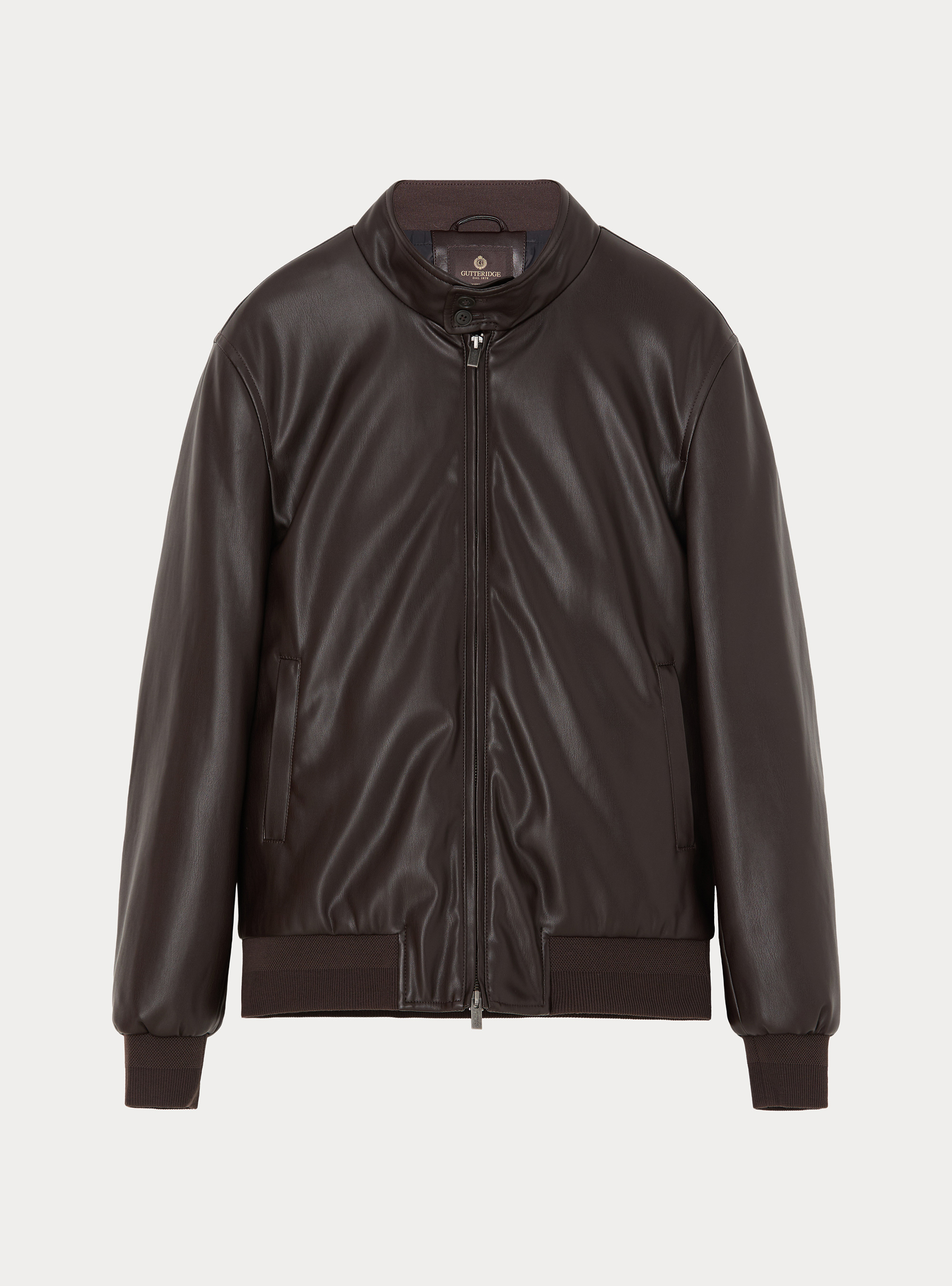 Giubbino in similpelle, MARRONE