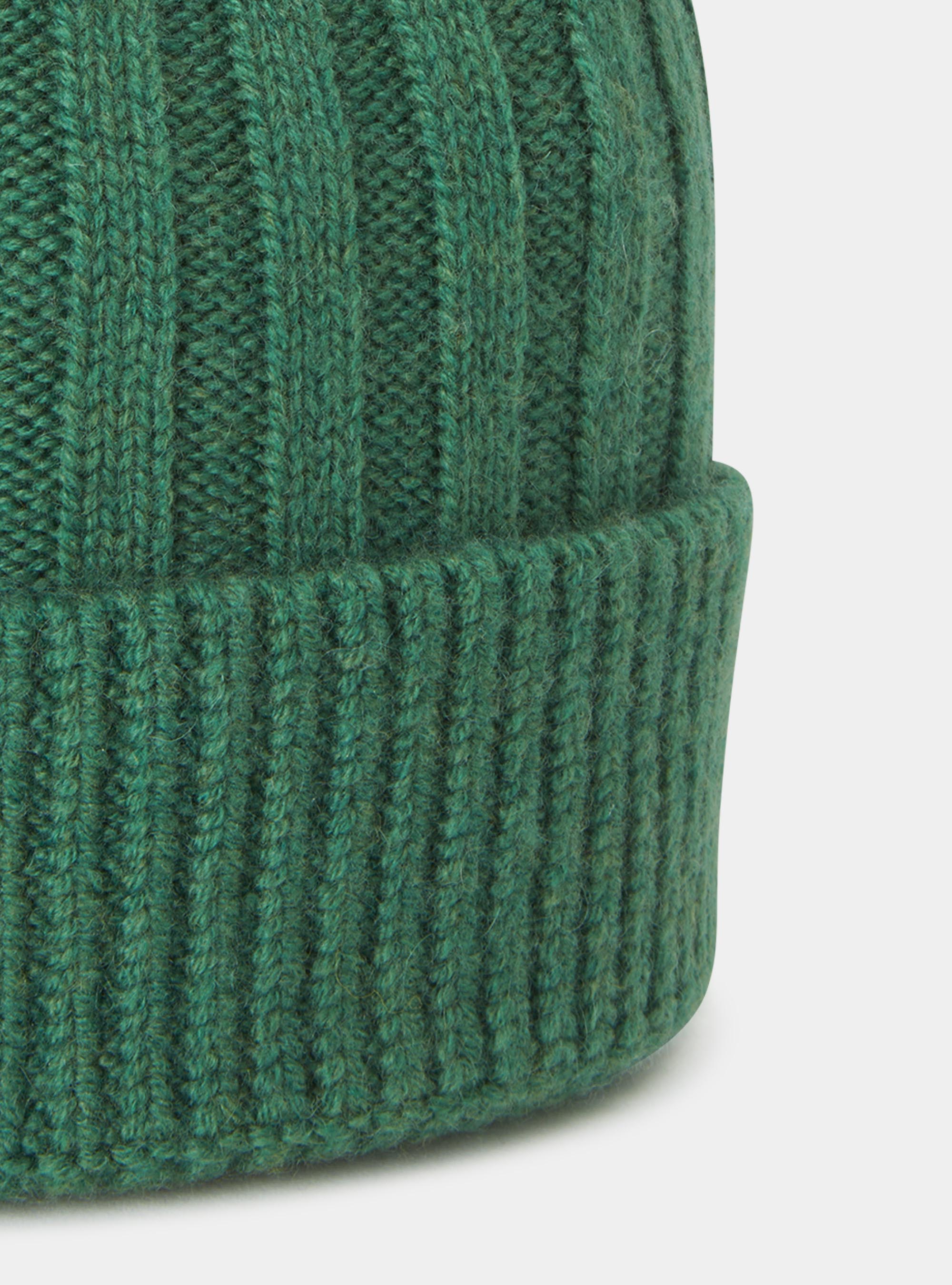 Berretto costa inglese in lana lambswool e cashmere, OLIVA