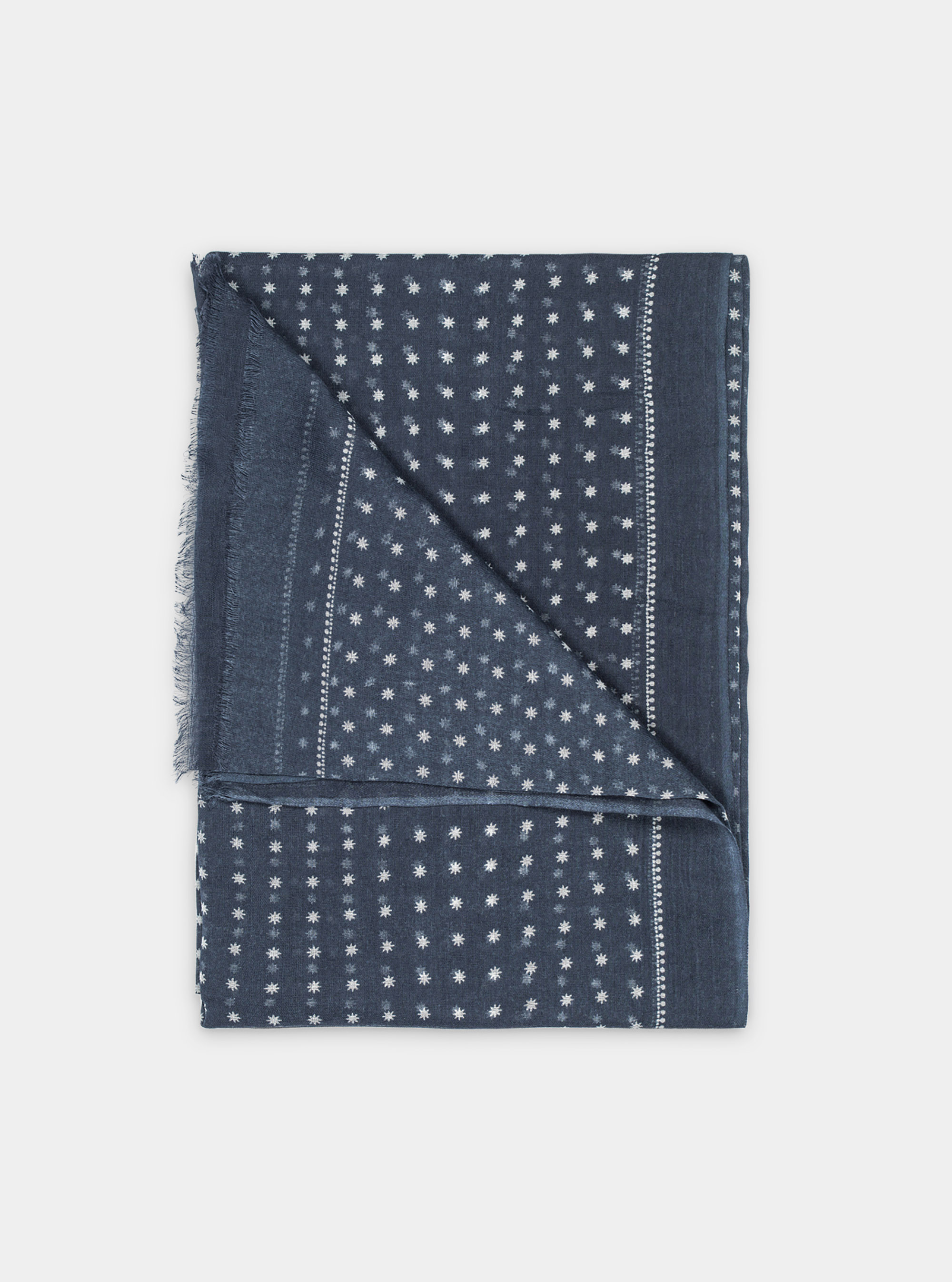 Little flower patterned scarf, BASALT