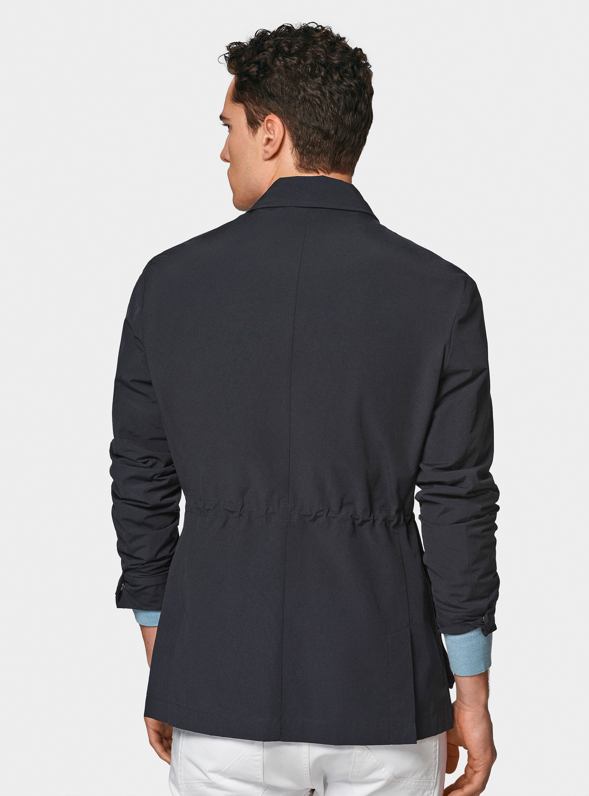 Field jacket in misto cotone nylon, BLU NAVY