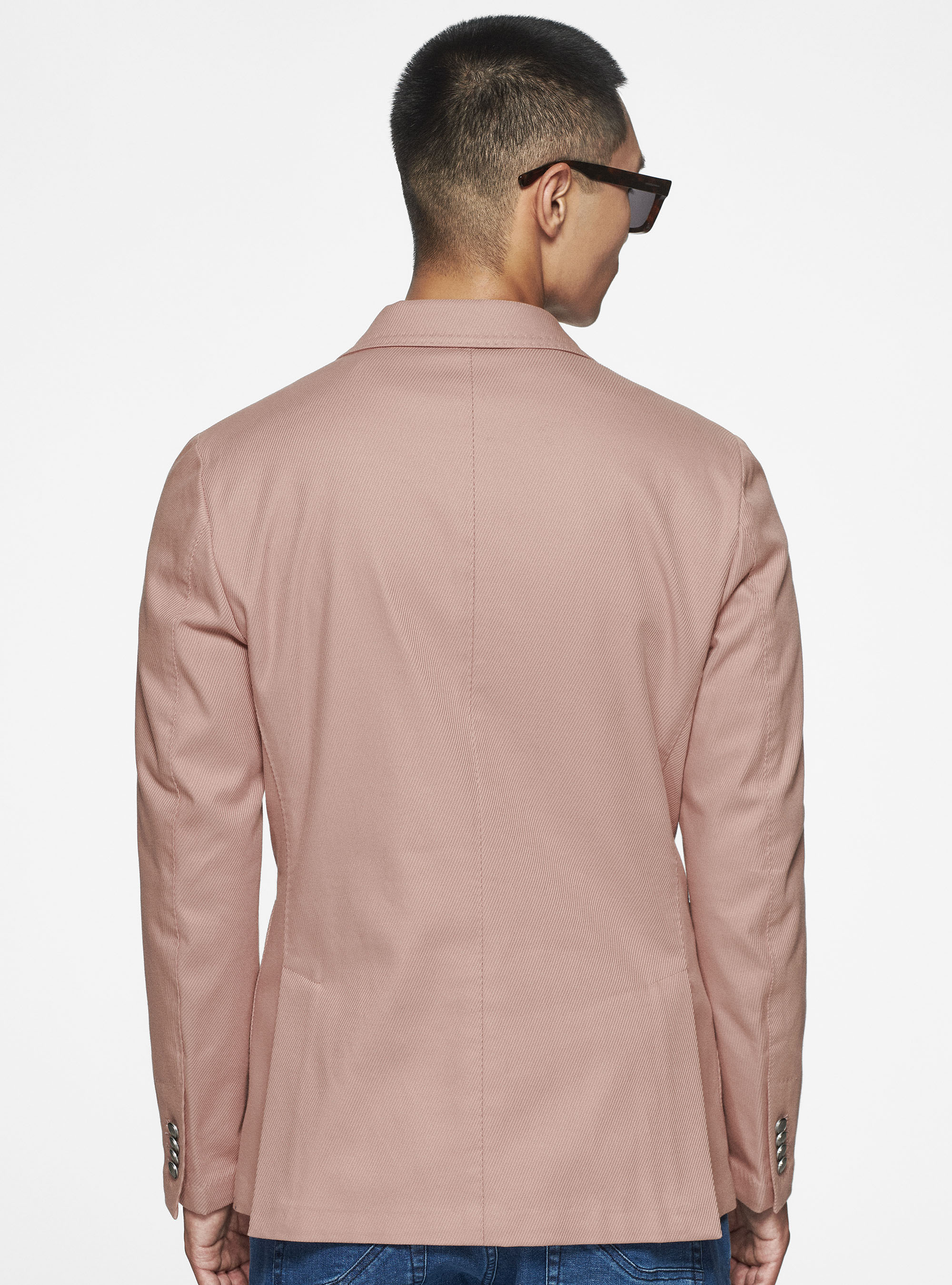 Americana diagonal de algodón, ROSA ANTICO 0462C