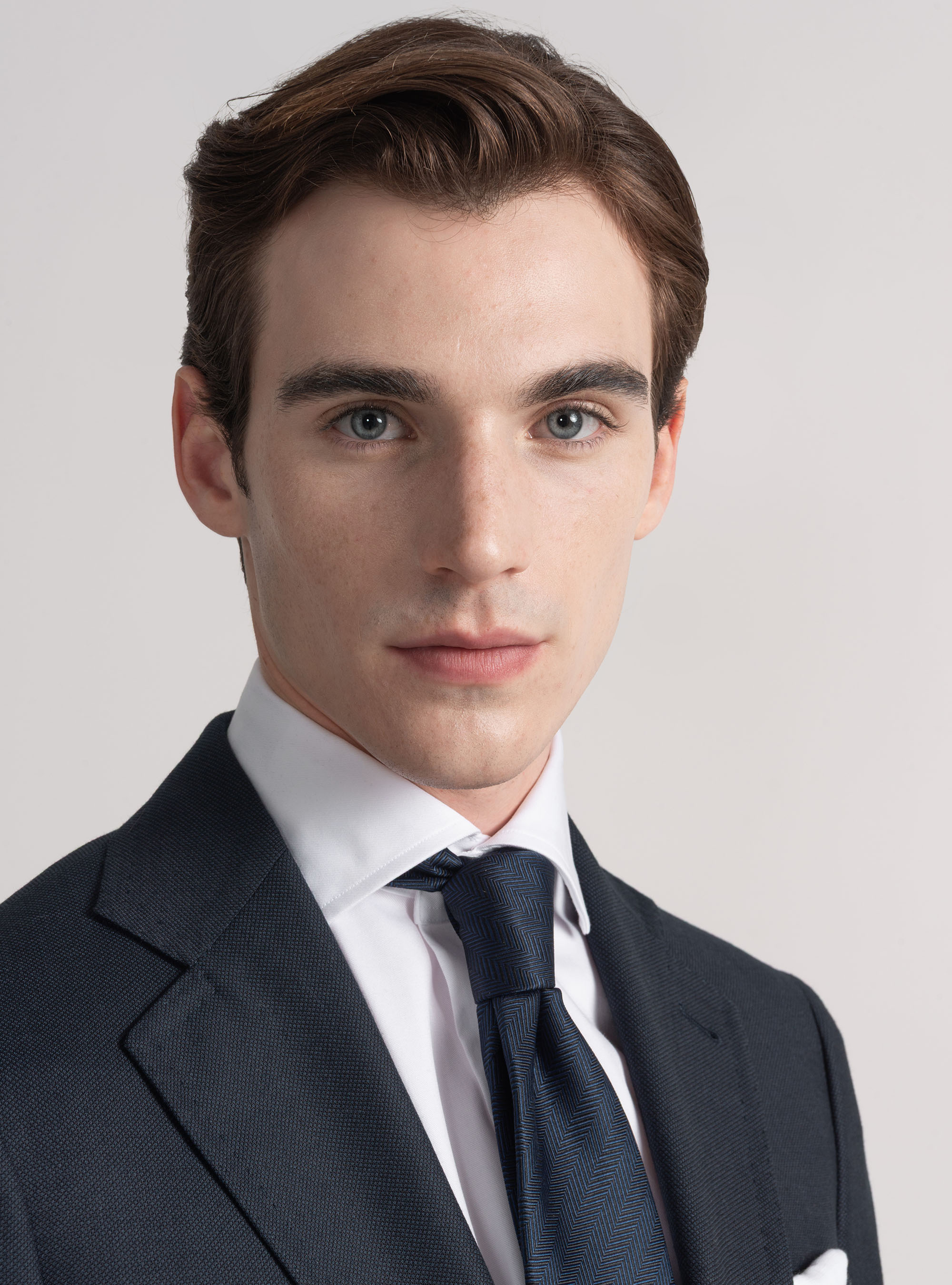 Giacca per abito in lana occhio di pernice Vitale Barberis Canonico, BLU NAVY