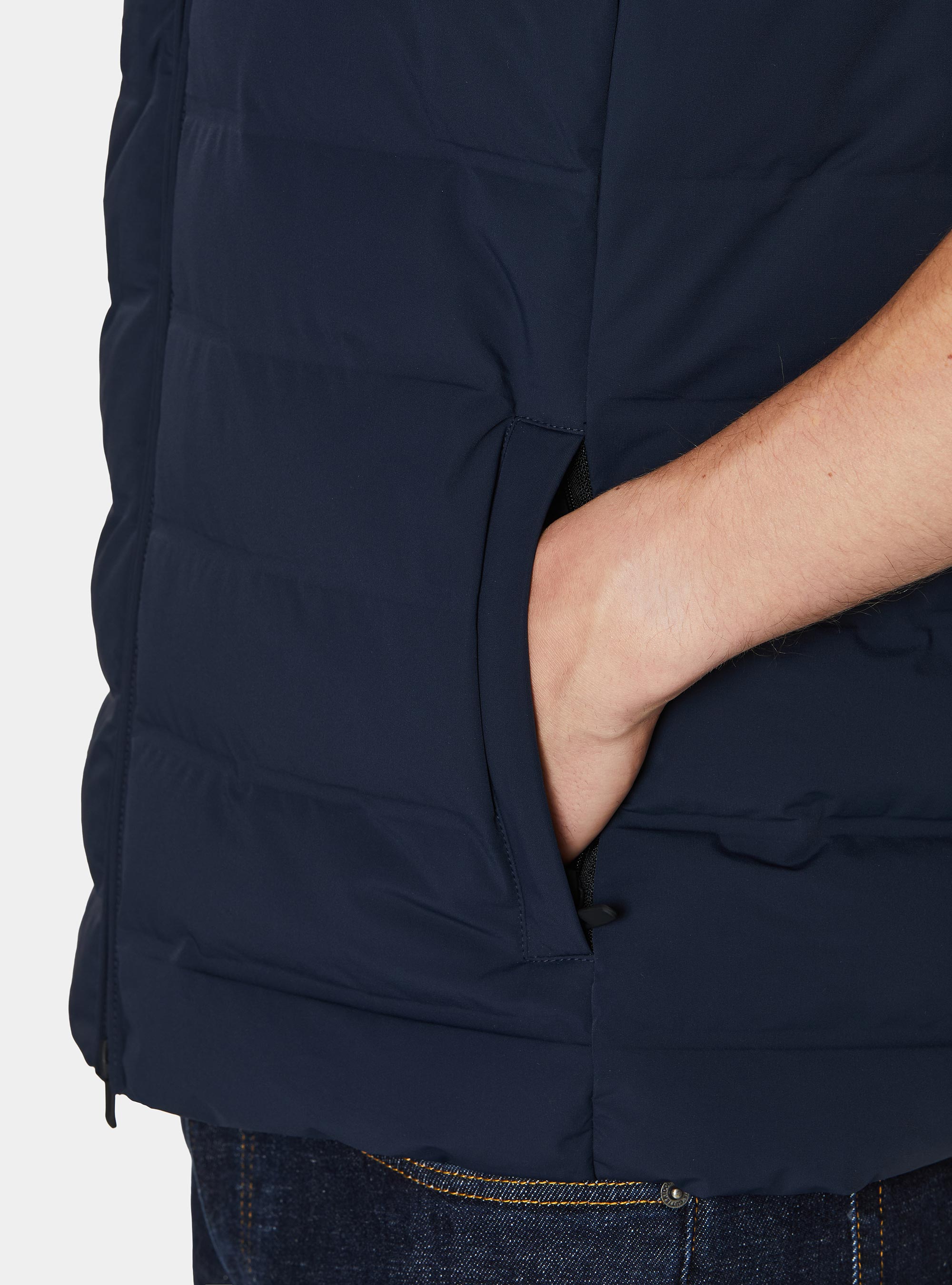 Manga acolchada, AZUL MARINO