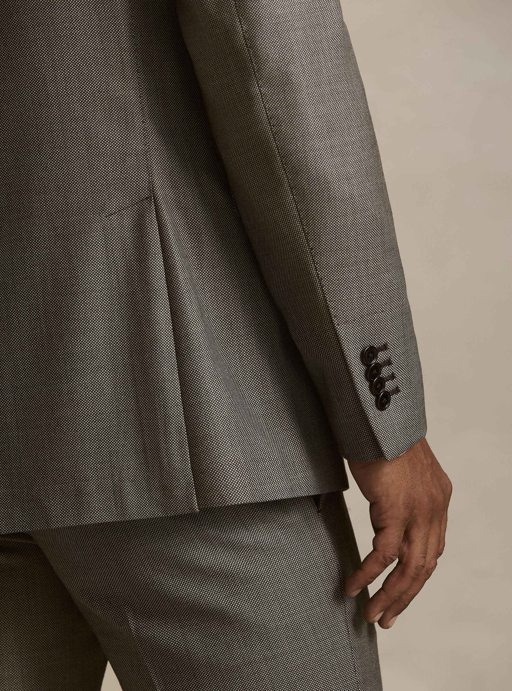 Giacca per abito in pura lana occhio di pernice Vitale Barberis Canonico, MARRONE 0508C