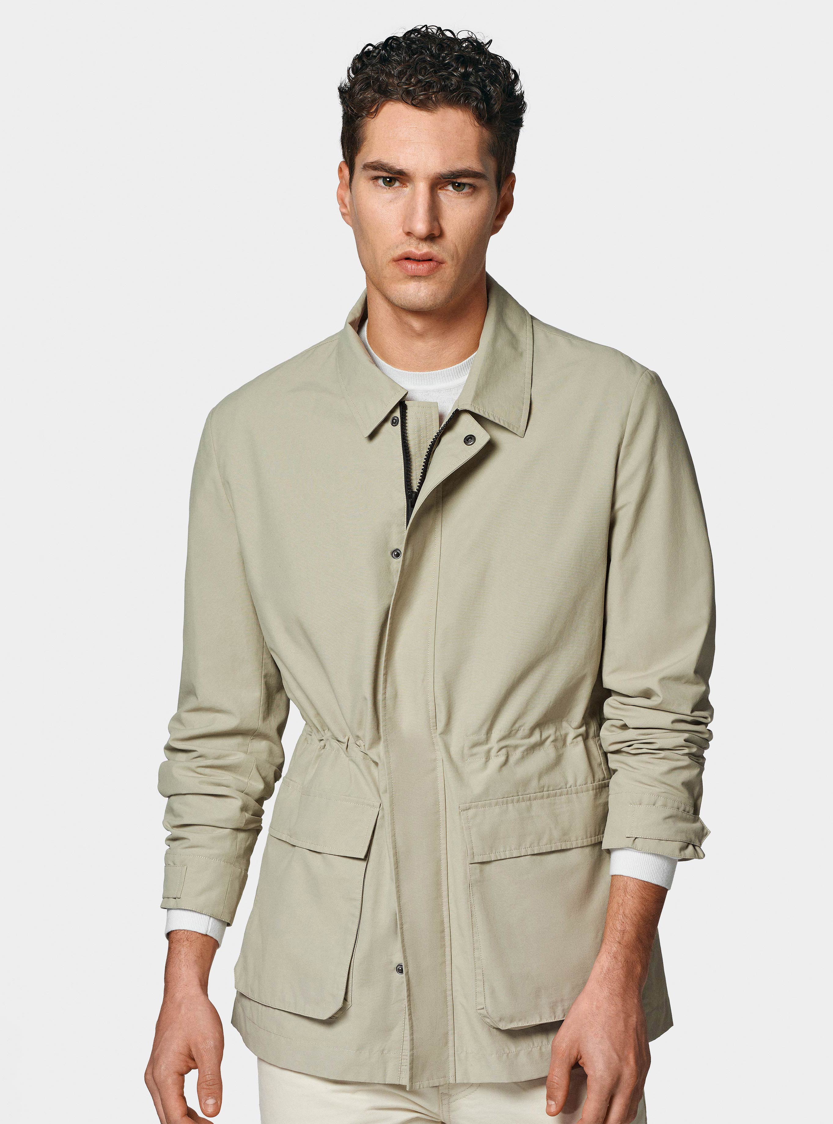 Gutteridge - Field jacket in misto cotone nylon, Unisex, Sabbia, Taglia: 54